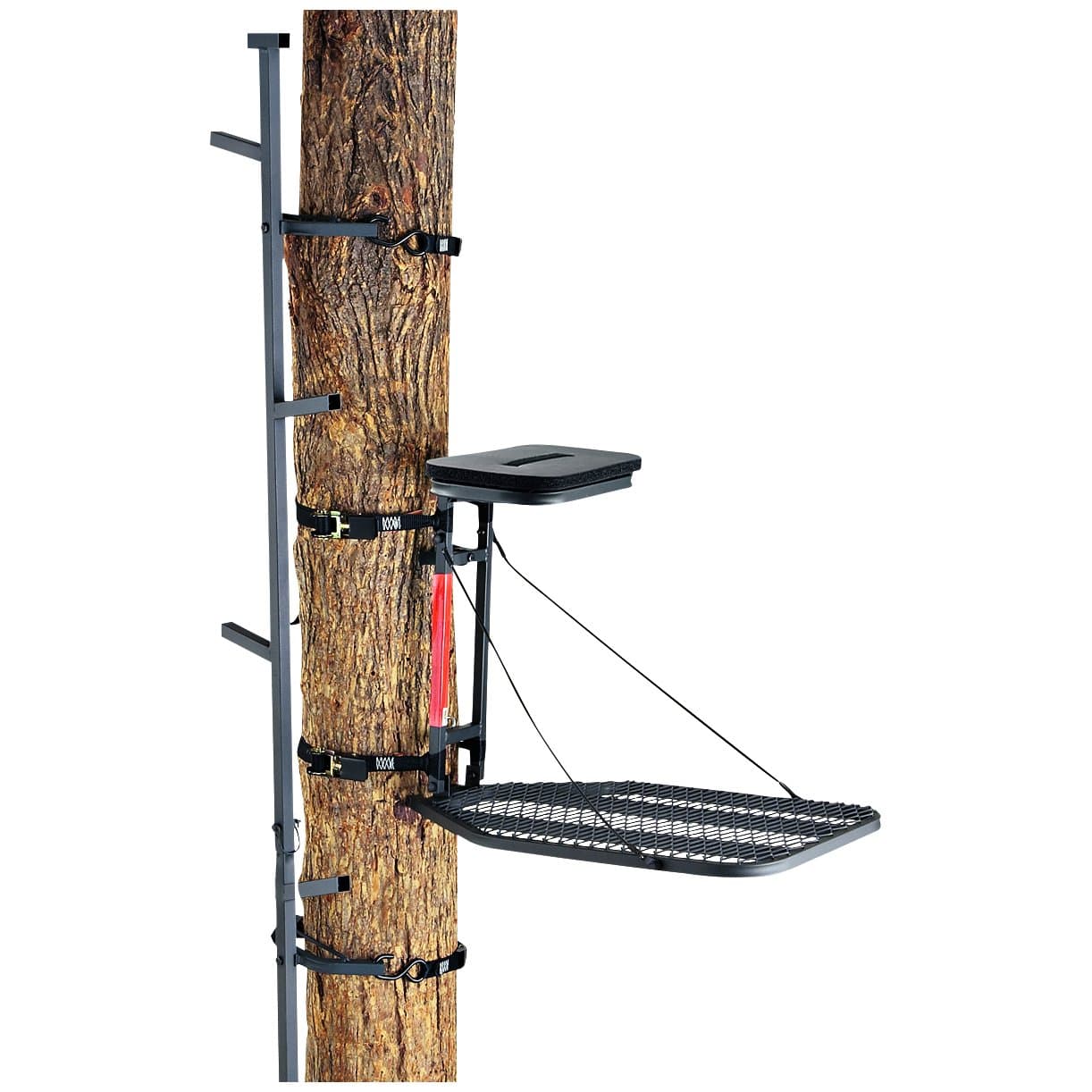 Guide Gear Deluxe Hang-On Tree Stand with Climbing Sticks for Deer Hunting Equipment and Accessories