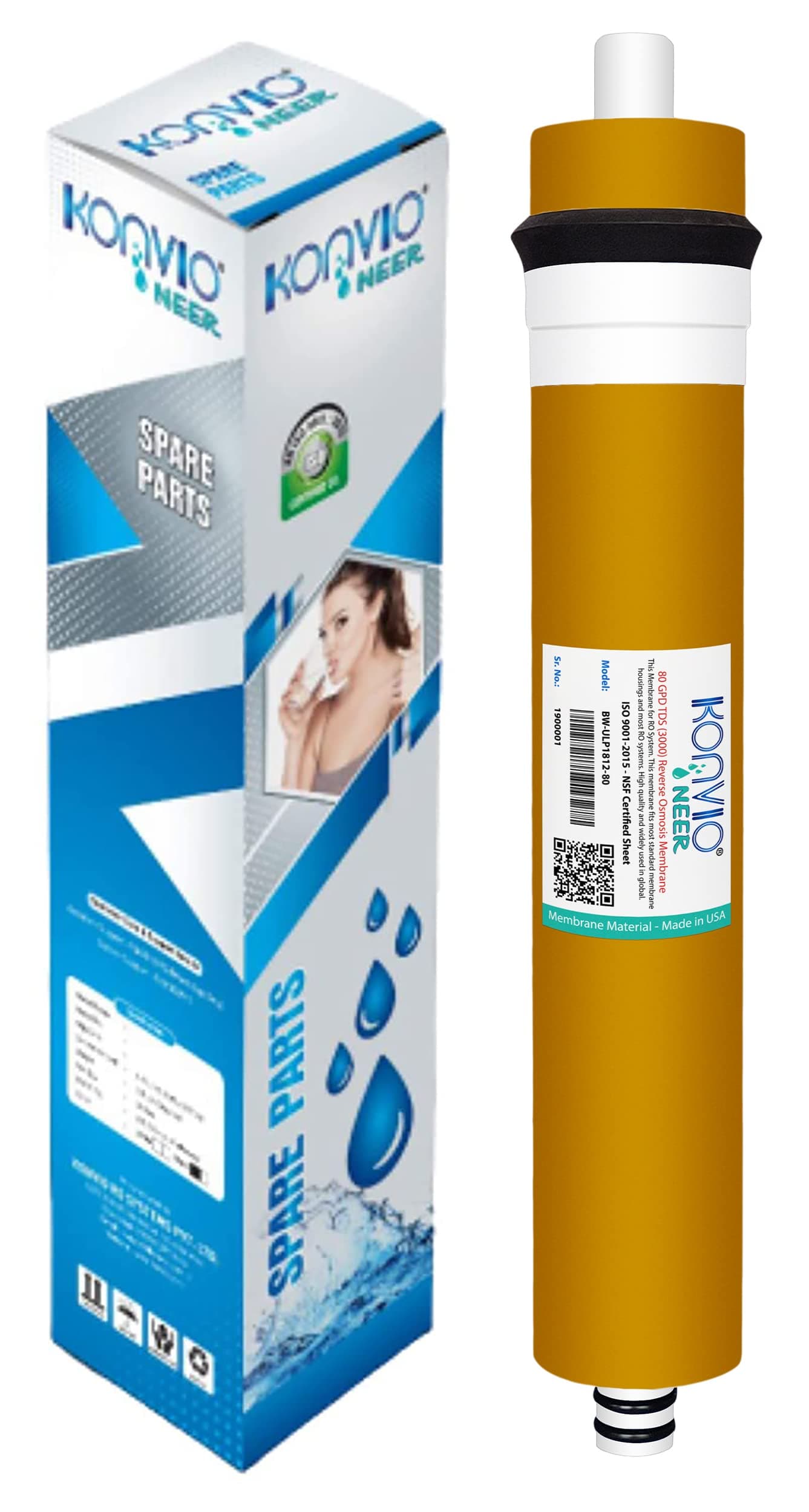 Membrane for All Type of RO Water Purifier (3000 TDS 80 GPD)