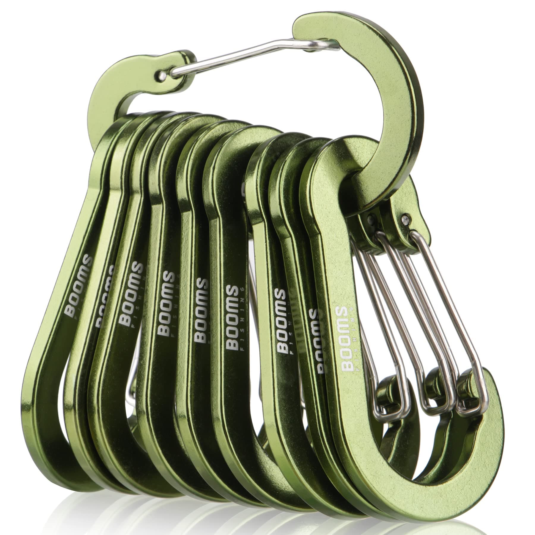 CC5 Multi-Use Carabiner Clips, 10 Pack 2.7" Small Caribeener Clips, Mini Keychain Aluminum Caribeaner Clip