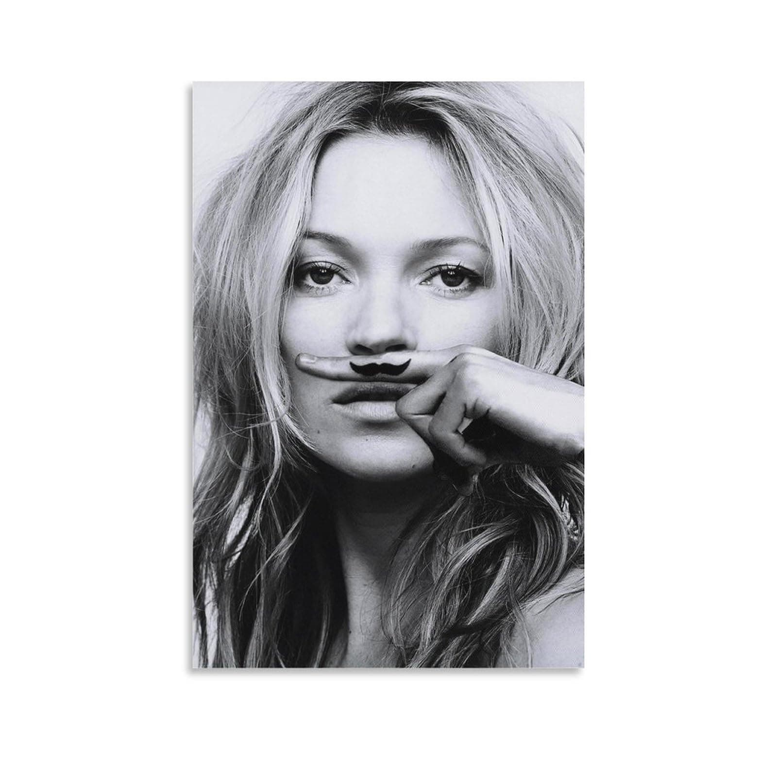 Kate Moss Black And White Photo Poster Canvas Wall Art Prints for Wall Decor Room Decor Bedroom Decor Gifts Posters 16x24inch(40x60cm) Unframe-style