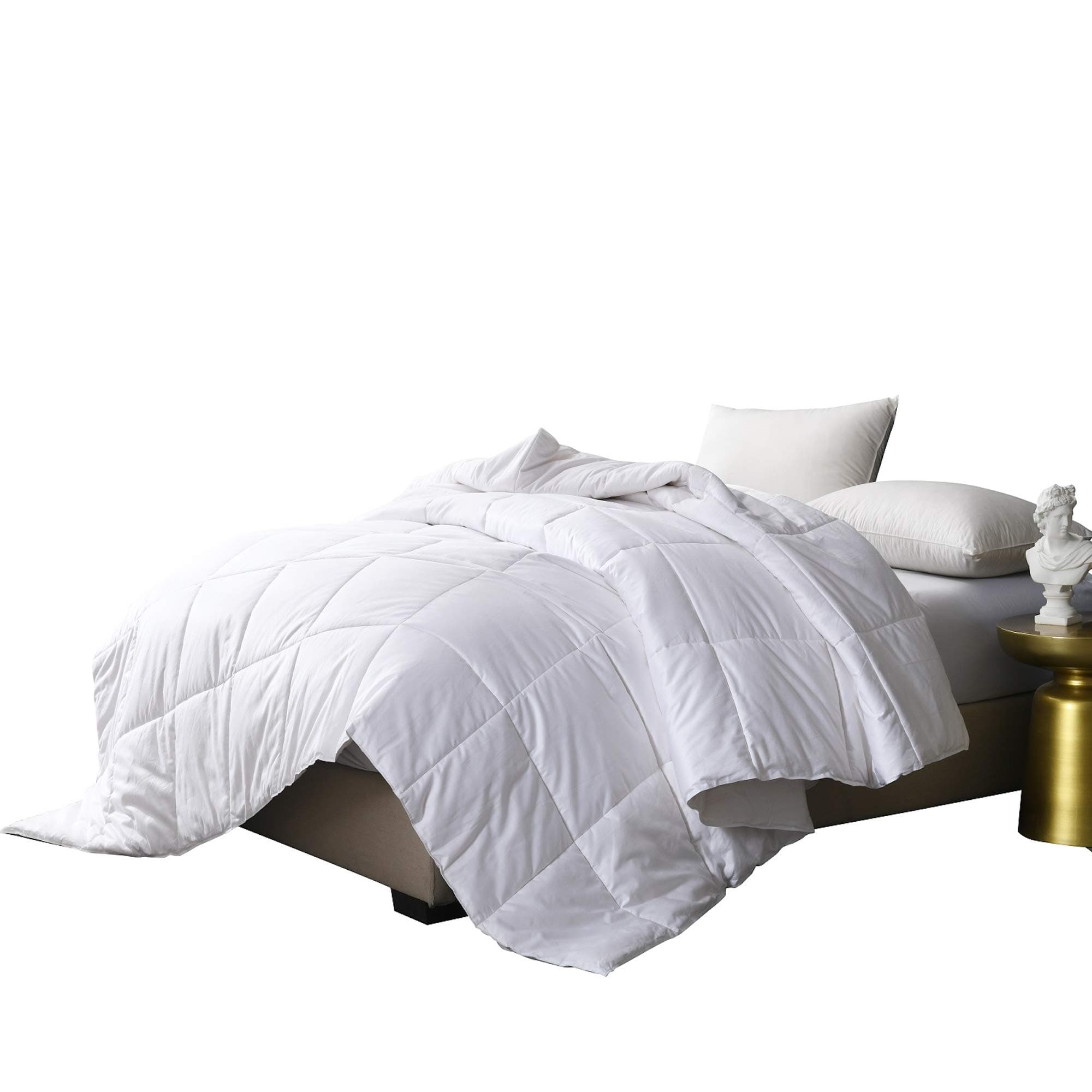 Cottonpure Sustainable 500 Thread Count Cotton Cover All Natural Breathable Hypoallergenic Cotton Comforter , King