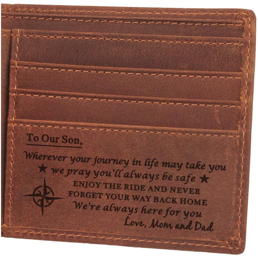Mens Wallet - Leather Wallets, The Perfect Mens Gift for Dad Son Husband Boyfriend, Anniversary Birthday Father's Day Gifts