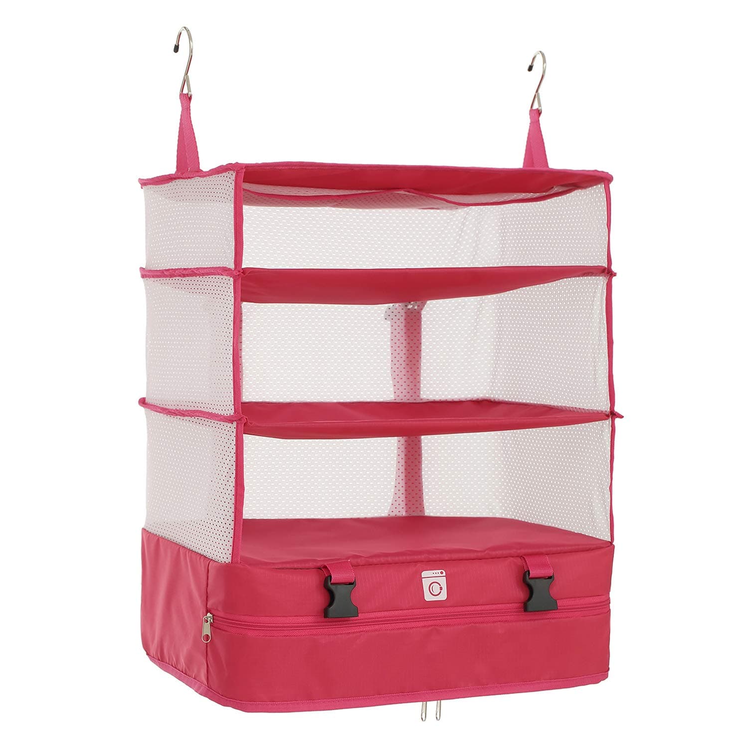 OWNFUN Portable Luggage Organizer - Hanging Travel Packing System Luggage Cube Rose X-Large