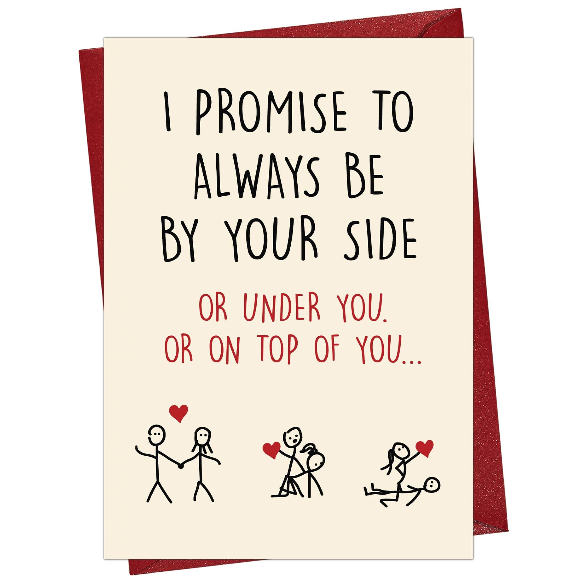 Cheerin Funny Anniversary Card with Envelopes - Naughty Love Cards for Him and Her - Romantic Card for Husband, Wife, Fiance, Boyfriend and Girlfriend - Hilarious Birthday Gift 5x8 Inch