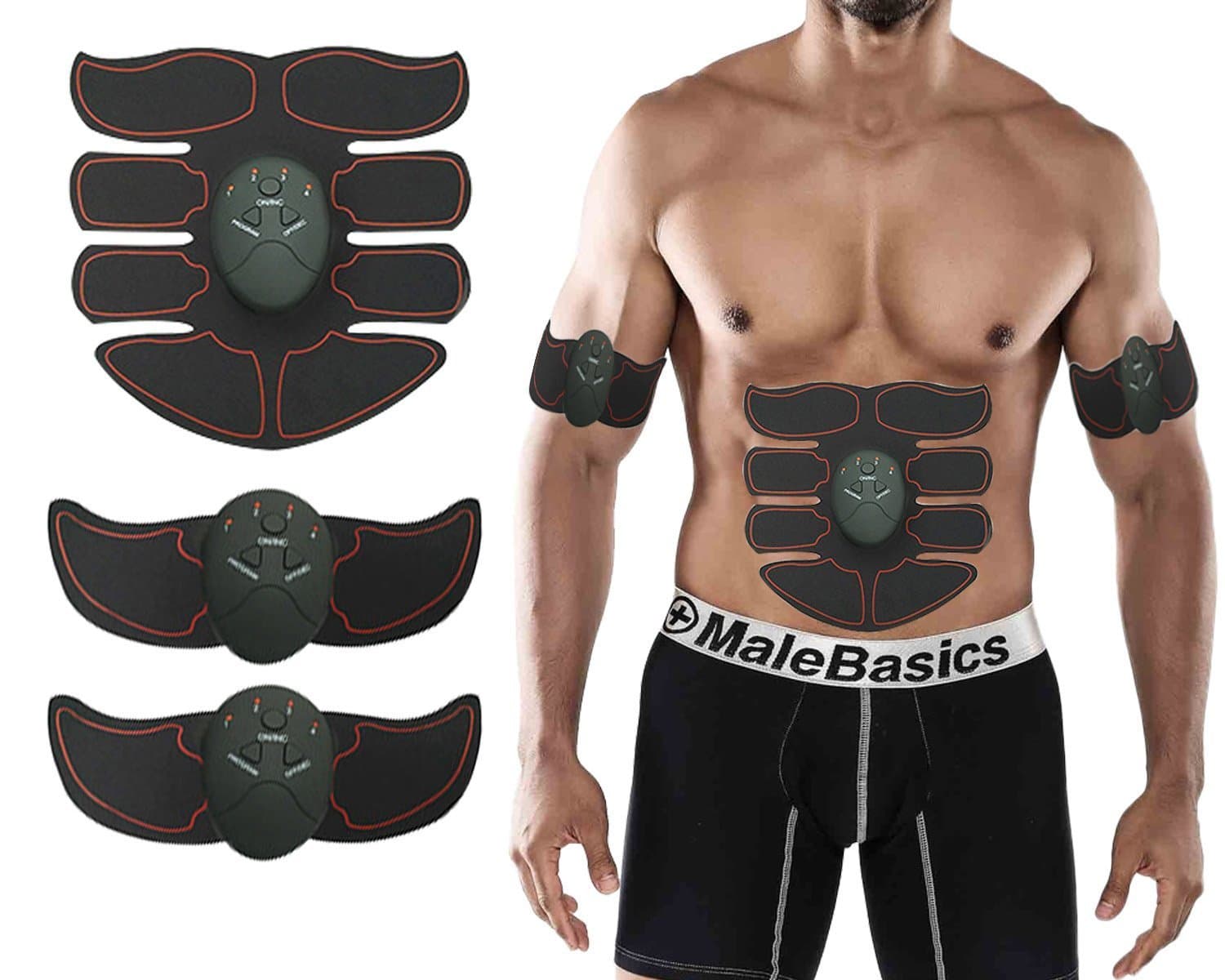 HARPIMER Abs Trainer Muscle Toner Belt, EMS Training the Body Ultimate Abs Stimulator For Abdomen/Arm/Leg ; Workout Portable Home/Office Workout Equipment Support Men&Women
