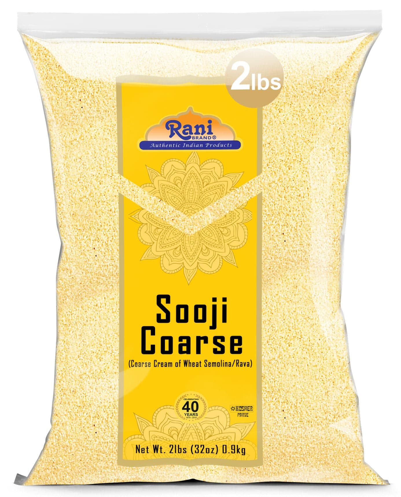 Rani Sooji Coarse (Farina, Suji, Rava, Rawa, Wheat Semolina) Flour 32oz (2lbs...