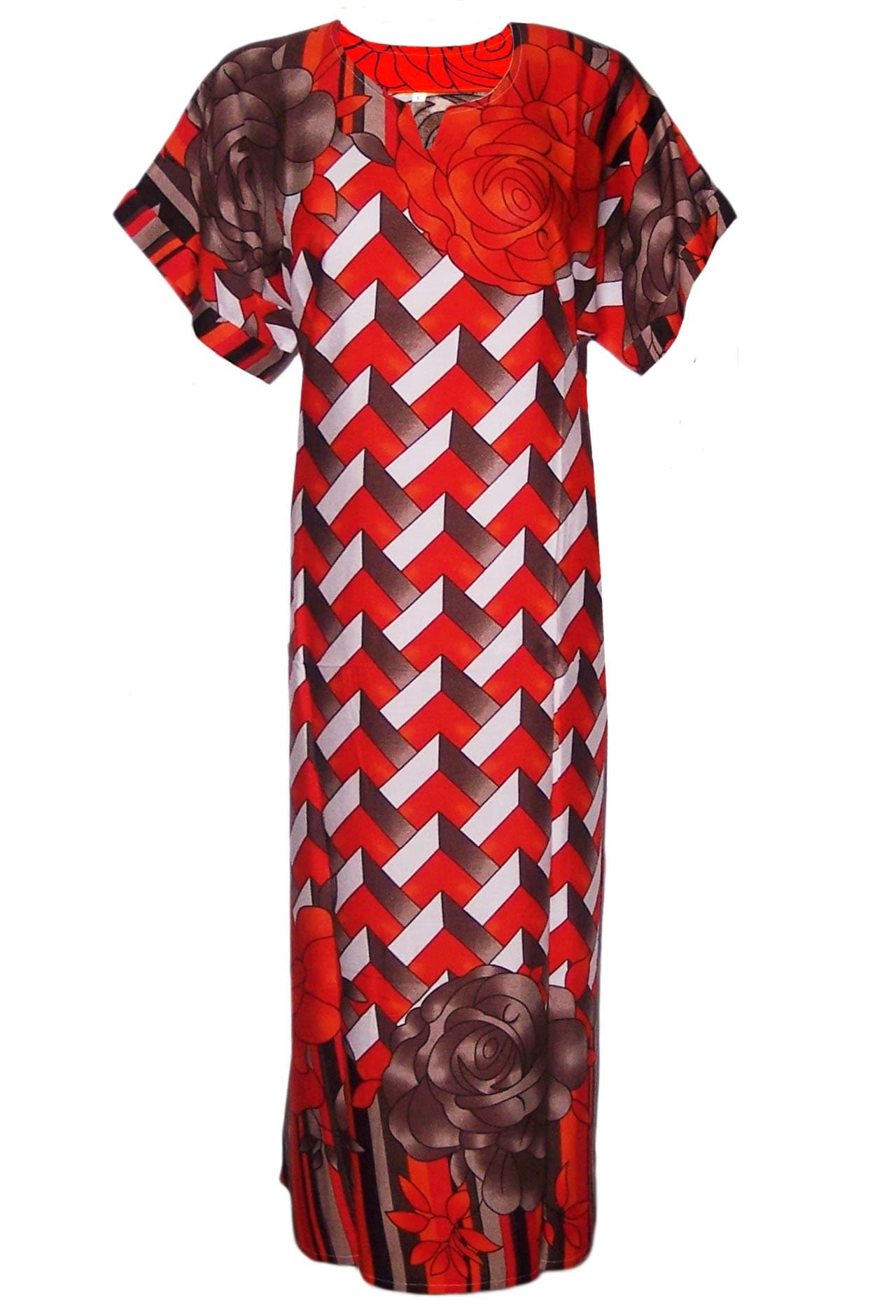 Egypt Mart Cotton Ethnic Caftan Long Dress Lounger Nightgown Multiple Colors & Designs