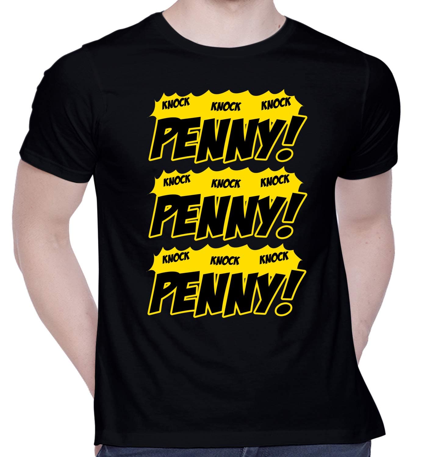 CreativiTGraphic Printed T-Shirt for Unisex Big Bang Theory Tshirt | Casual Half Sleeve Round Neck T-Shirt | 100% Cotton | D00131-10_Black_Small