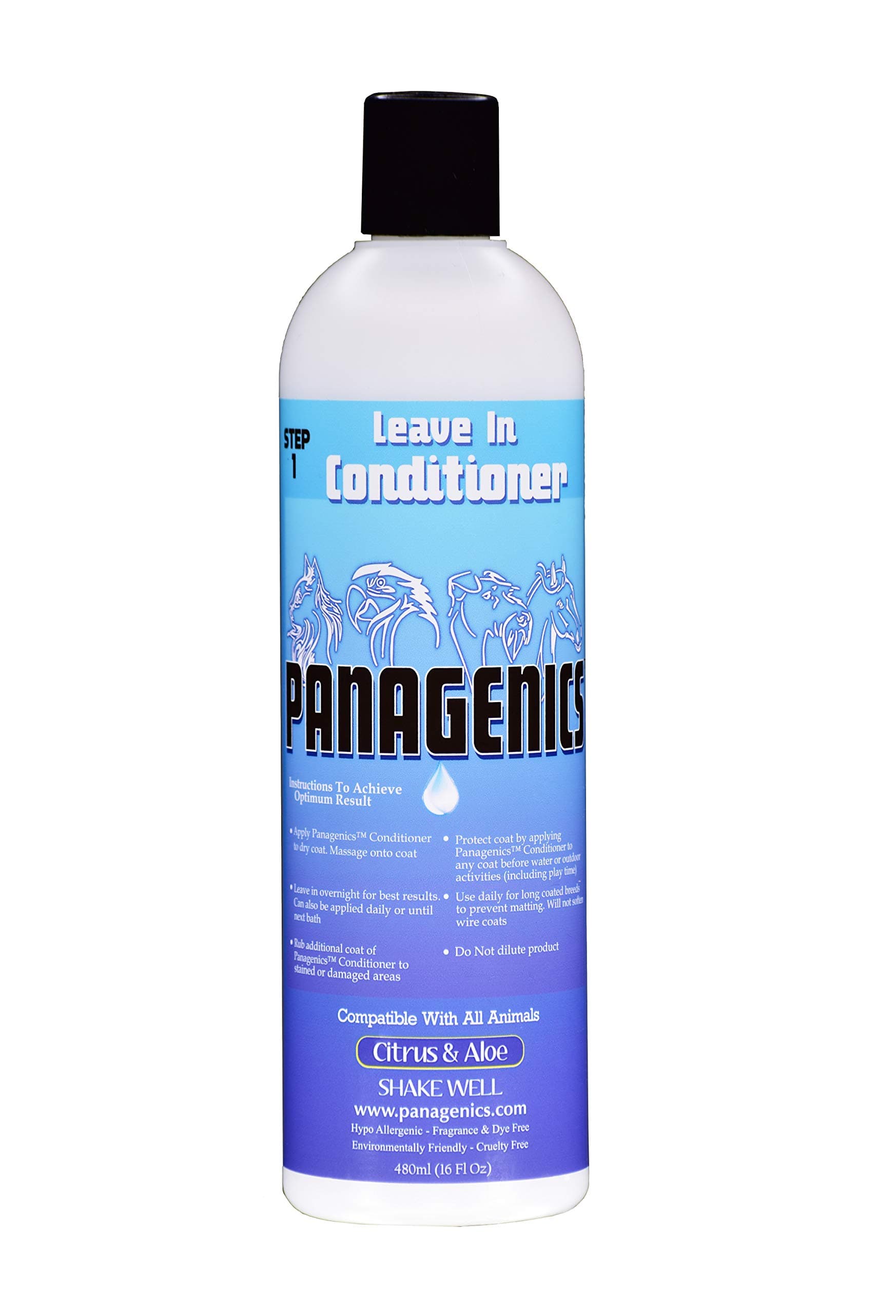 | Pet Leave-in Conditioner - Safe for All Animals, Unscented, Contains Citrus and Aloe Active Ingredients - 16 Ounce Bottle