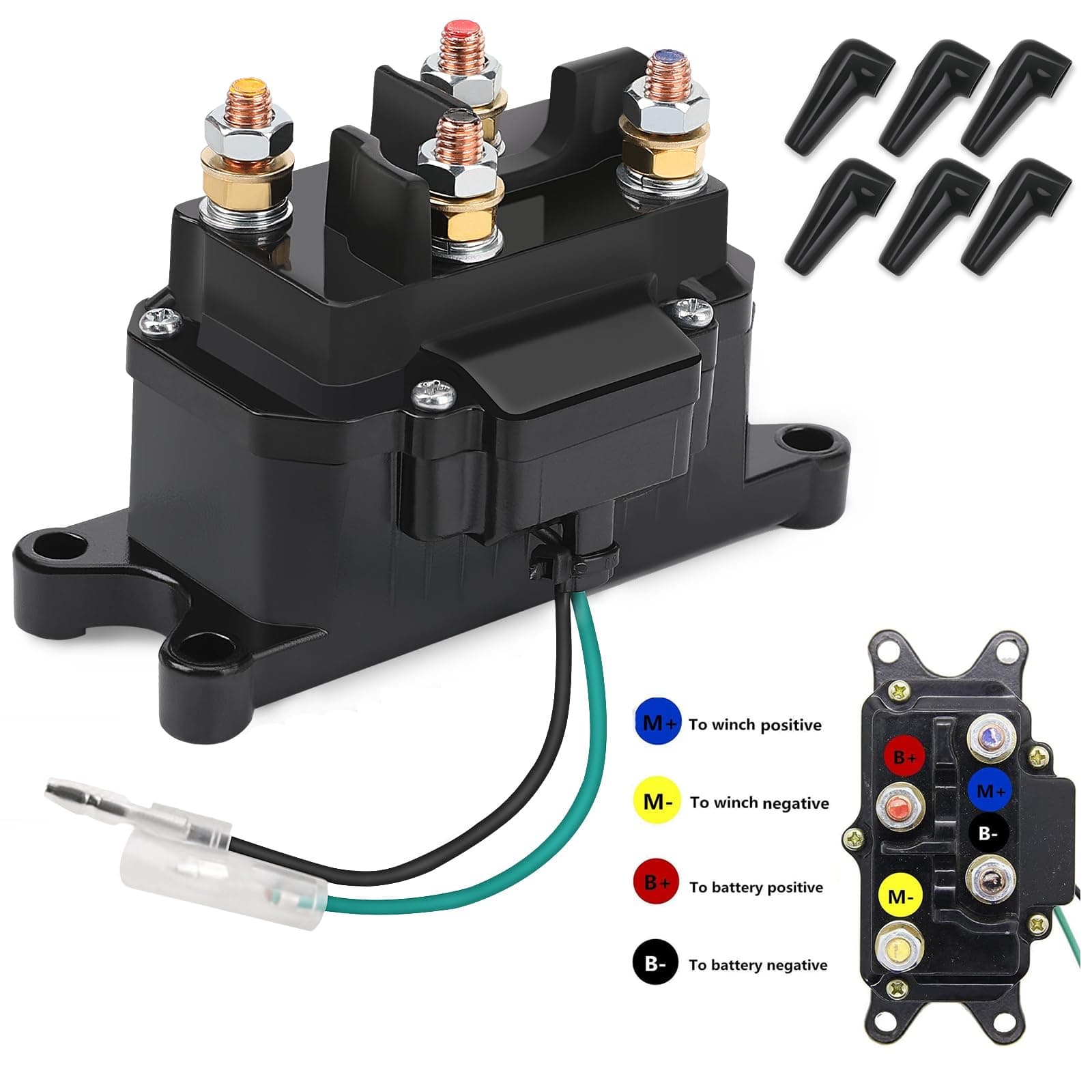 12V/250A Winch Solenoid Relay Contactor Rocker Switch Thumb Truck for ATV UTV