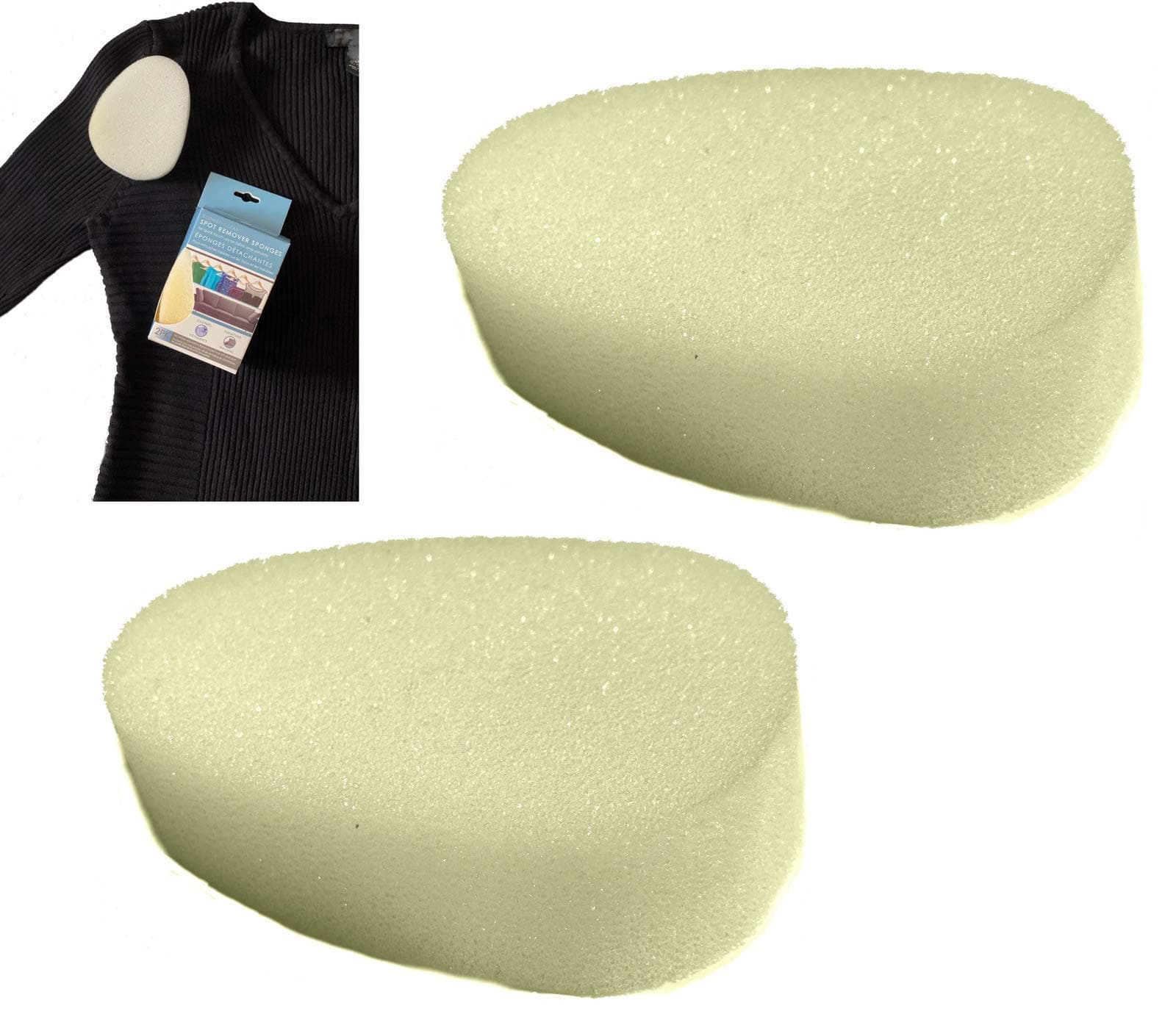 2pc Deodorant Streak Removing Sponge - Men Women Unisex - Instant Deodorant Streaks Remover Sponge - Vacation Business Trip Gym Work Home Keeps Your clothing Clean