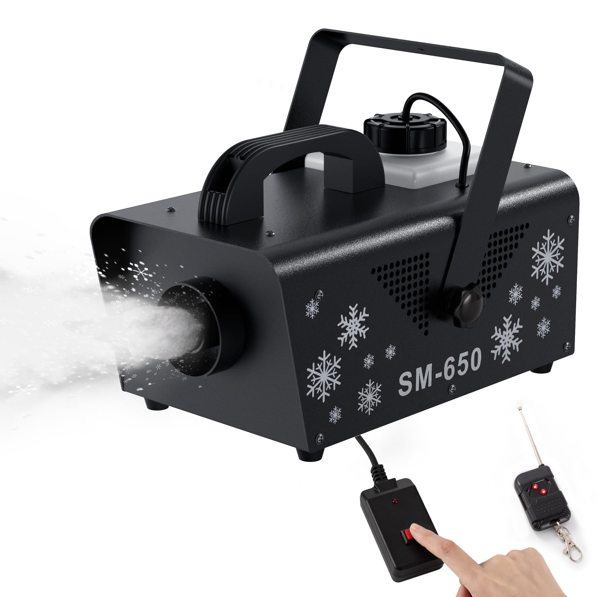 IMONE 650W Snow Machine Christmas Gift Snow Maker Machine,Artificial Snow Making Machine Snowflake Machine,Snow Machine Indoor with Remote Snow Machines for Outdoors Party Parade Picture