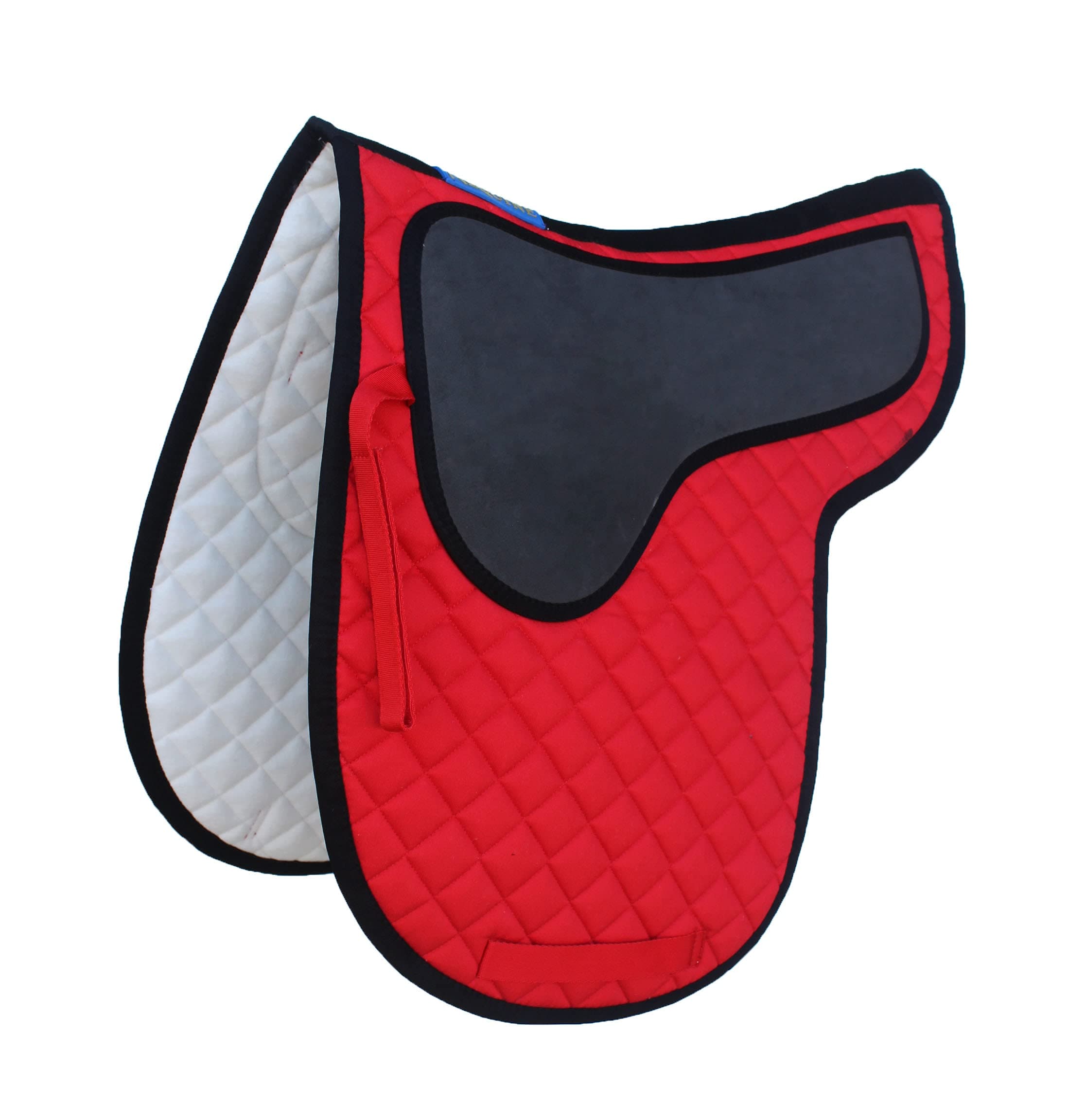 Tackus Horse Cotton Jumping Quilted ENGLISH SADDLE PAD Trail Contoured Gel RED 72F21