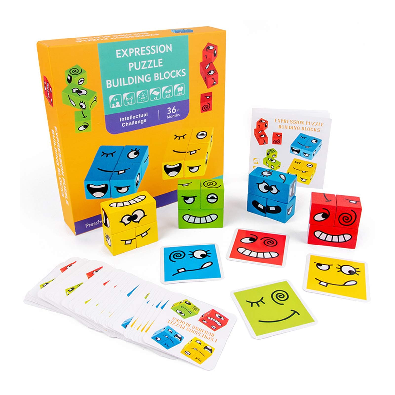 Bisofice Boy's & Girl's Wooden Expression Puzzle (Age 3+)