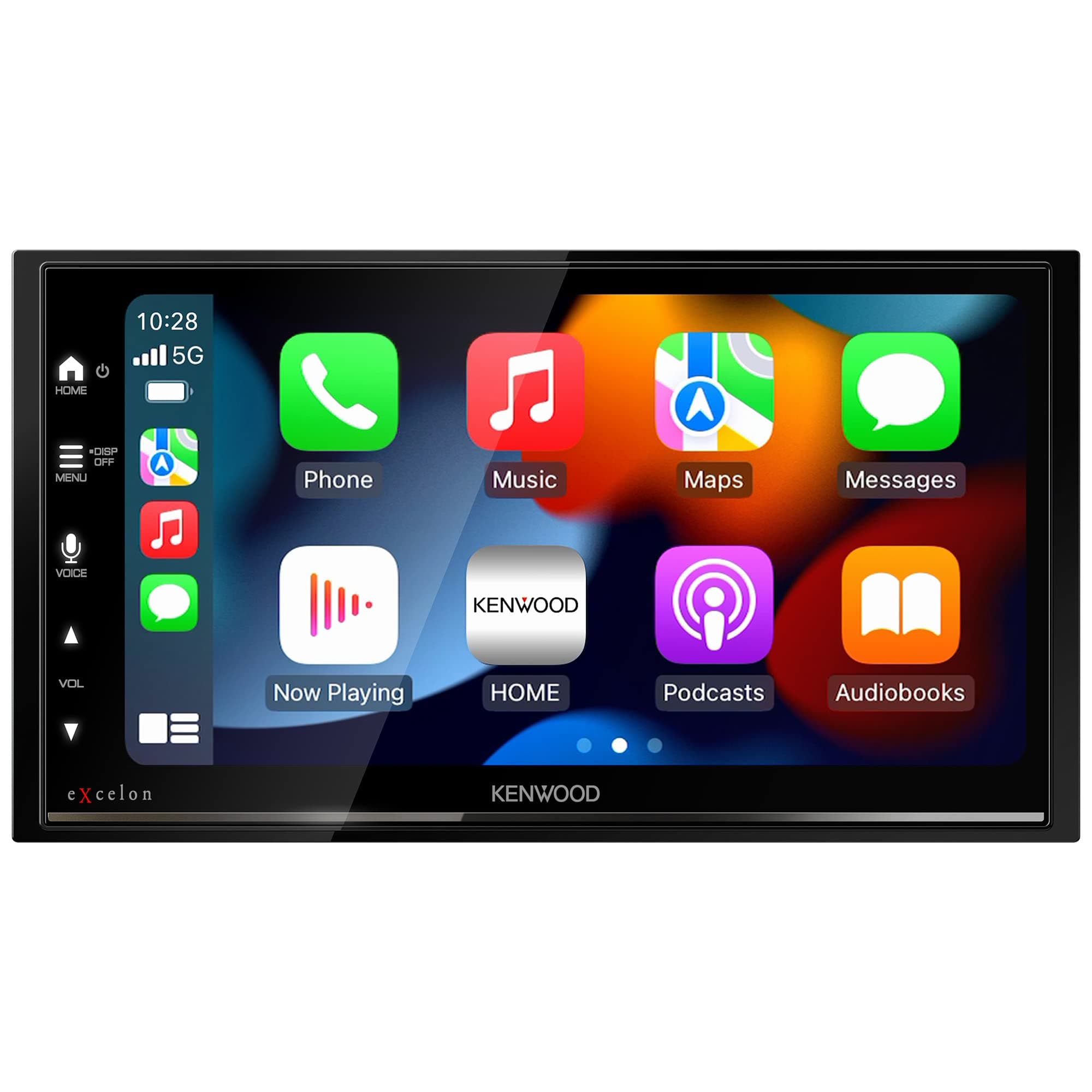 DMX809S eXcelon 6.95-Inch Capacitive Touch Screen, Car Stereo, Wireless and Wired CarPlay and Android Auto, Bluetooth, AM/FM HD Radio, MP3 Player, USB Port, Double DIN, 13-Band EQ, SiriusXM