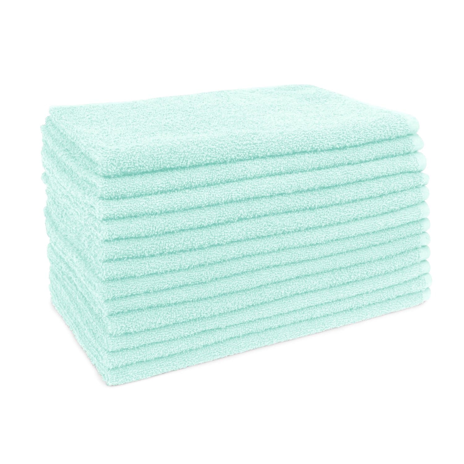 16" x 29" U29 Jade Green Bleach Safe Salon Towels - 12 Pack