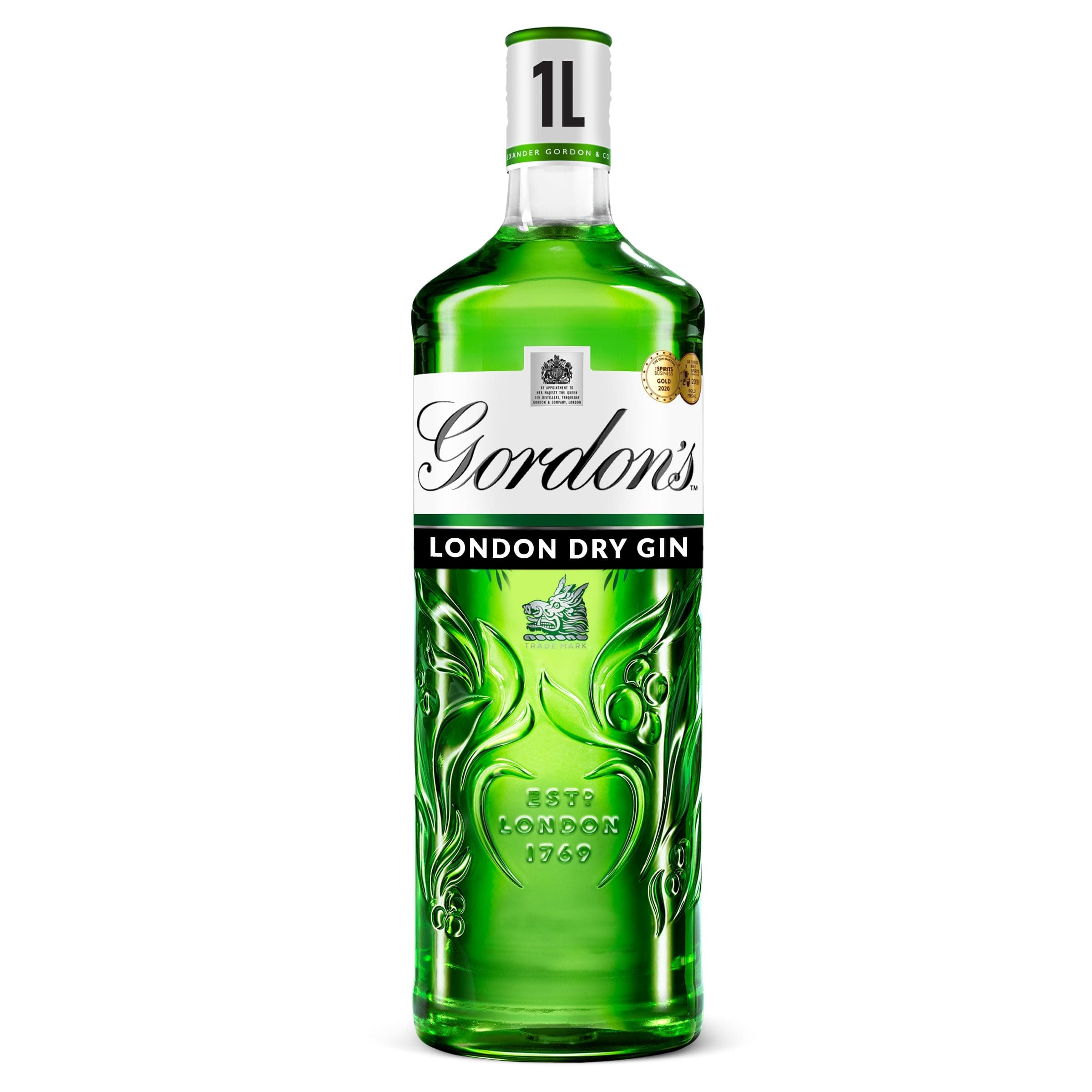Gordon’s Special Dry London Gin | 37.5% vol | 1L | Award-Winning | Triple-Distilled London Dry Gin | Clean Juniper-Dominant Taste | Handpicked Gin Botanicals