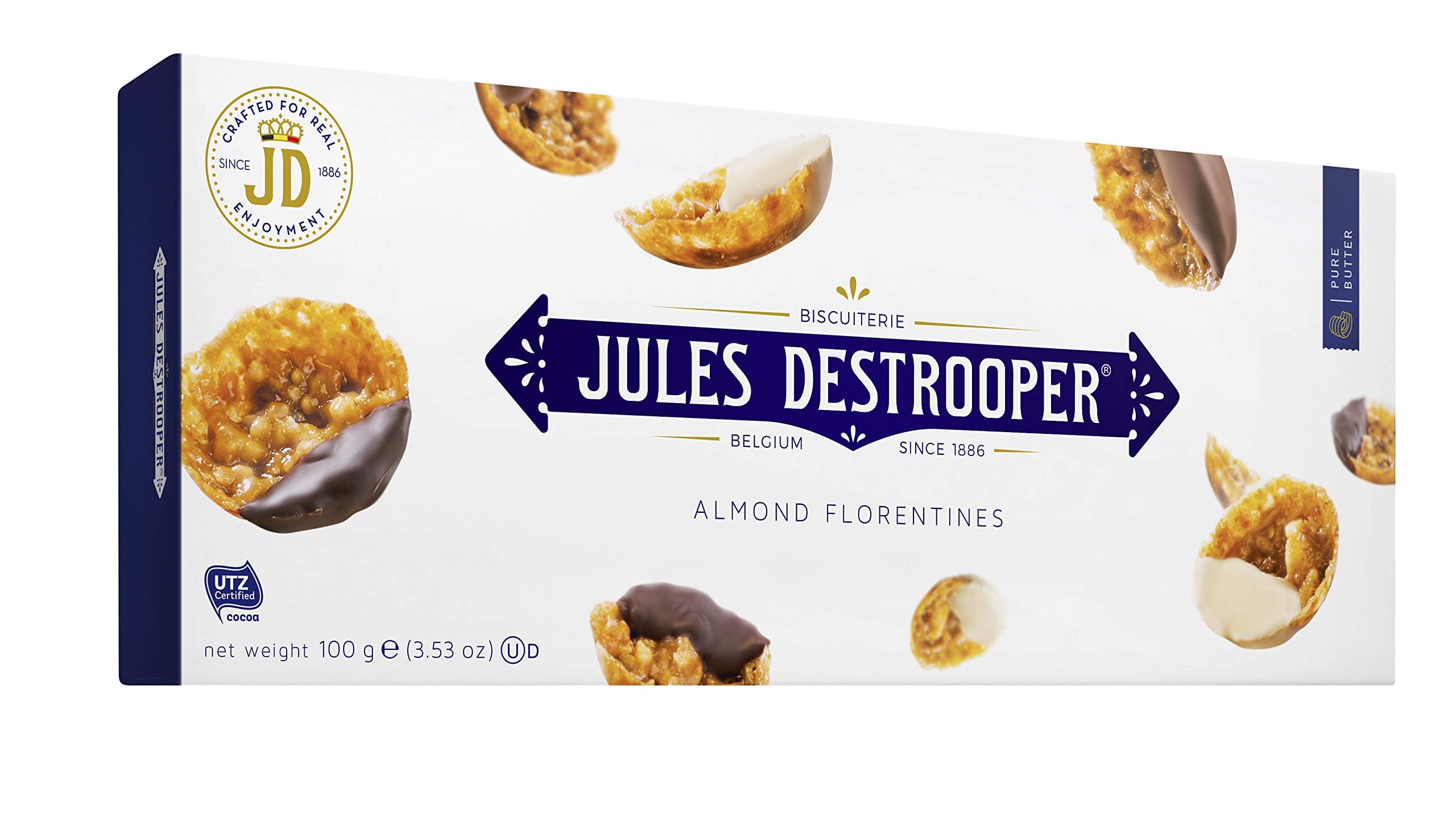 Jules Destrooper Almond Florentines 100 g (Pack of 4)