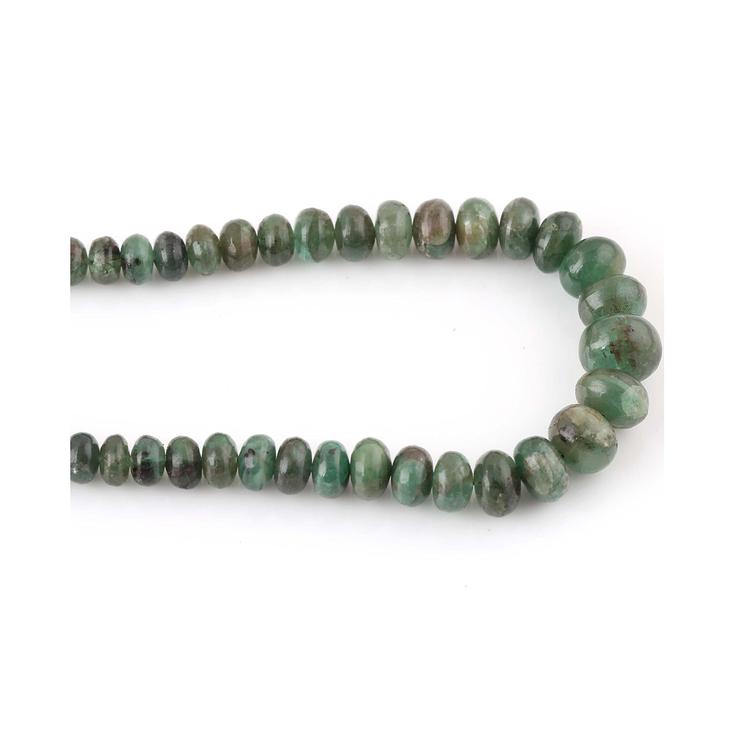 K B NARNOLISON Natural Colombian Emerald jaap Mala Misbaha Beads Tasbeeh Prayer Beads 33 Pieces