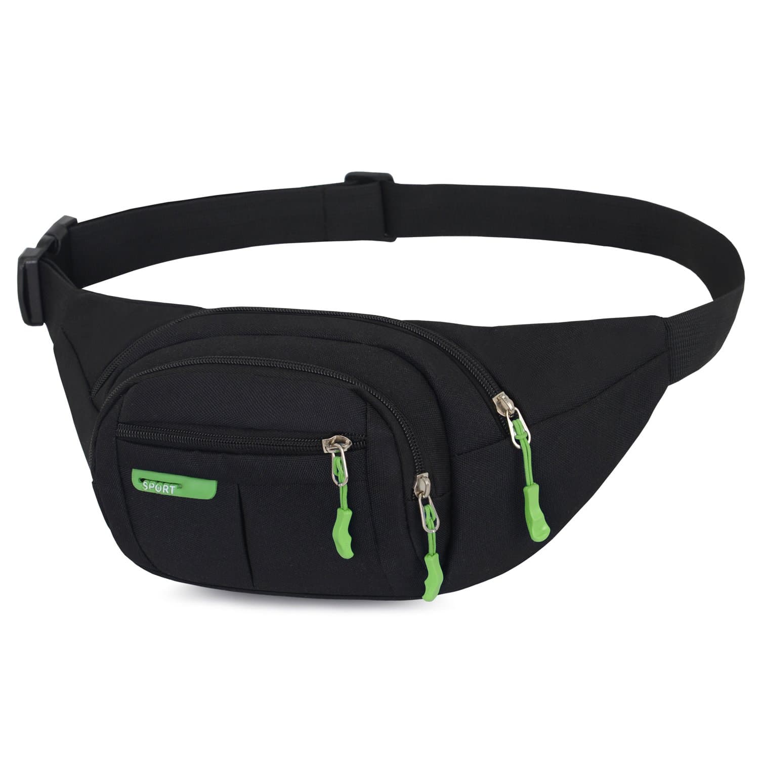 YooluanWaterproof Bum Bag Waist Fanny Packs Travel Hiking Outdoor Sport Money Hip Bag Pouch Pack Holiday Running Belt (BlackⅡ)