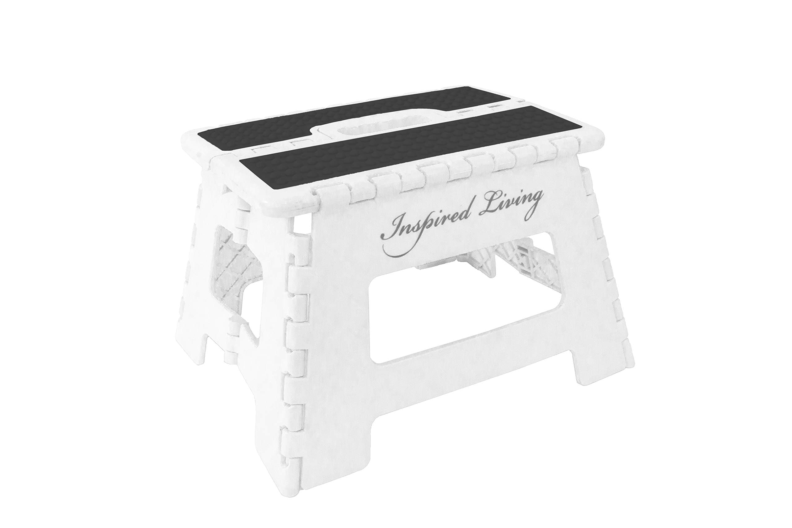ULTRA-SLIM STEP STOOL - HEAVY DUTY: Folds 2" Wide in White; by Vanderbilt Home