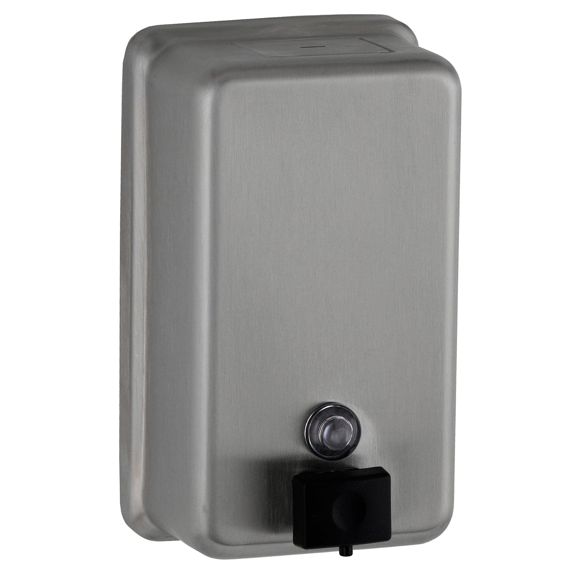 Surface-Mounted Soap Dispenser, Vertical Tank Satin-Finish Stainless Steel (40-fl oz Capacity)