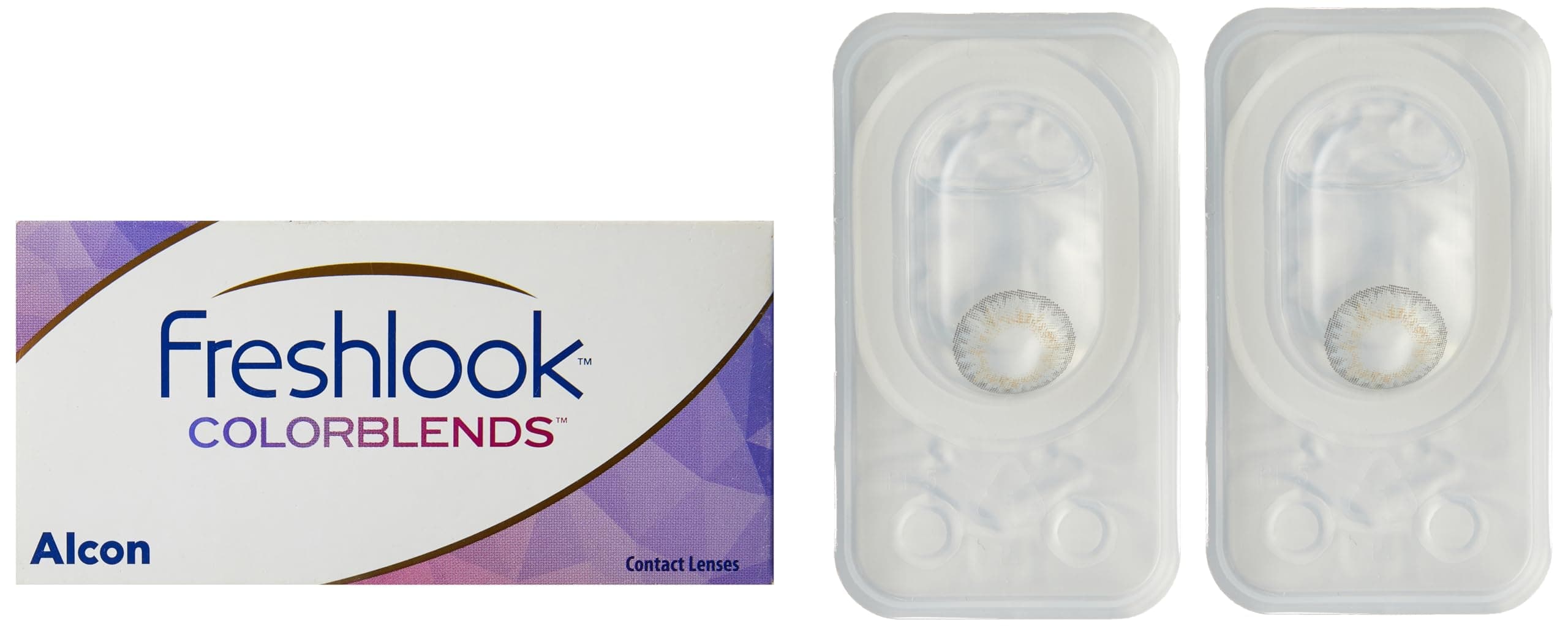 ALCON Freshlook Colorblends Contact Lens With Lens Case&Solution-2 Pieces(-0.75,Gray)