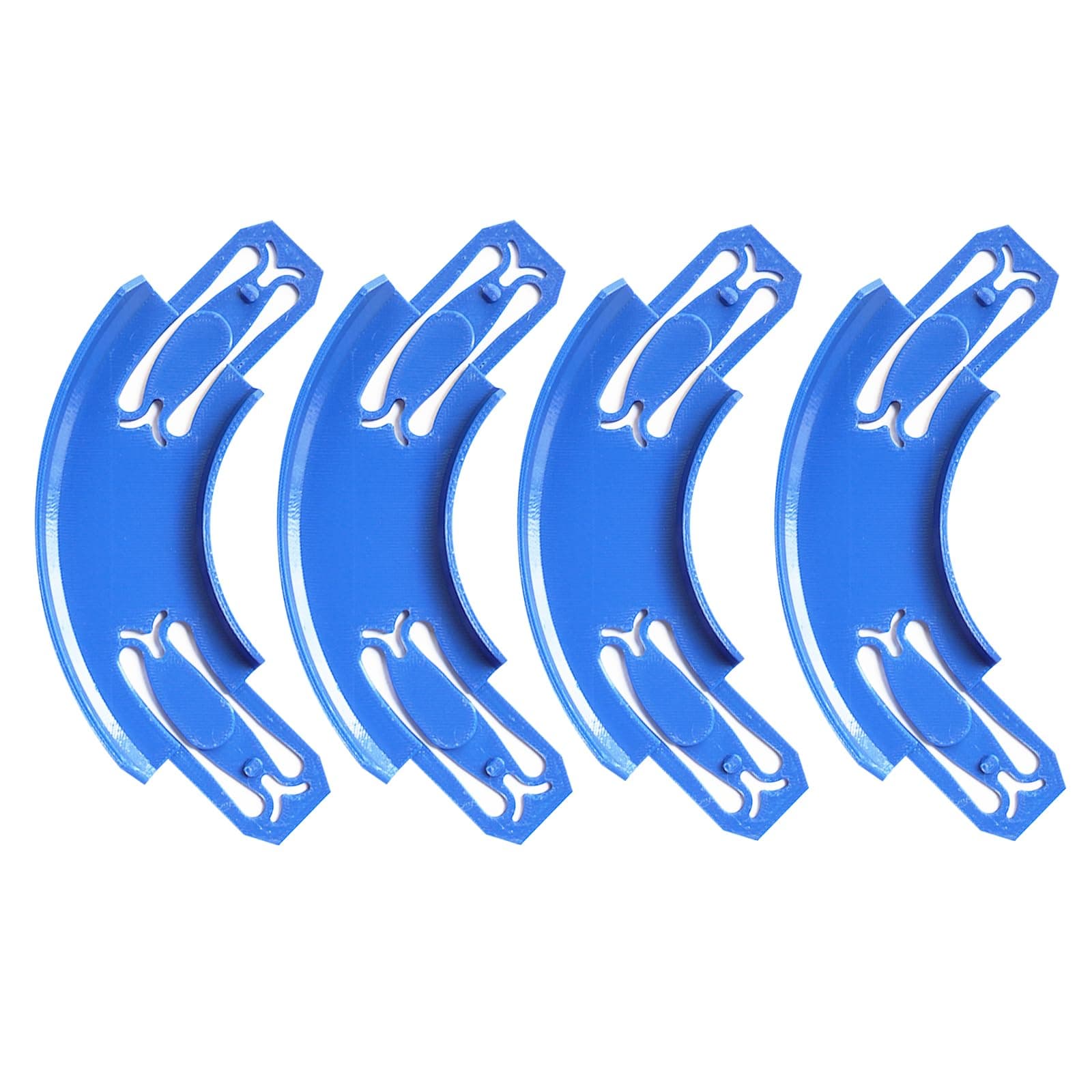Racetrack Connectors Compatible with Hot Wheels,90 Degree Banked Turn,4 Packs(Blue)