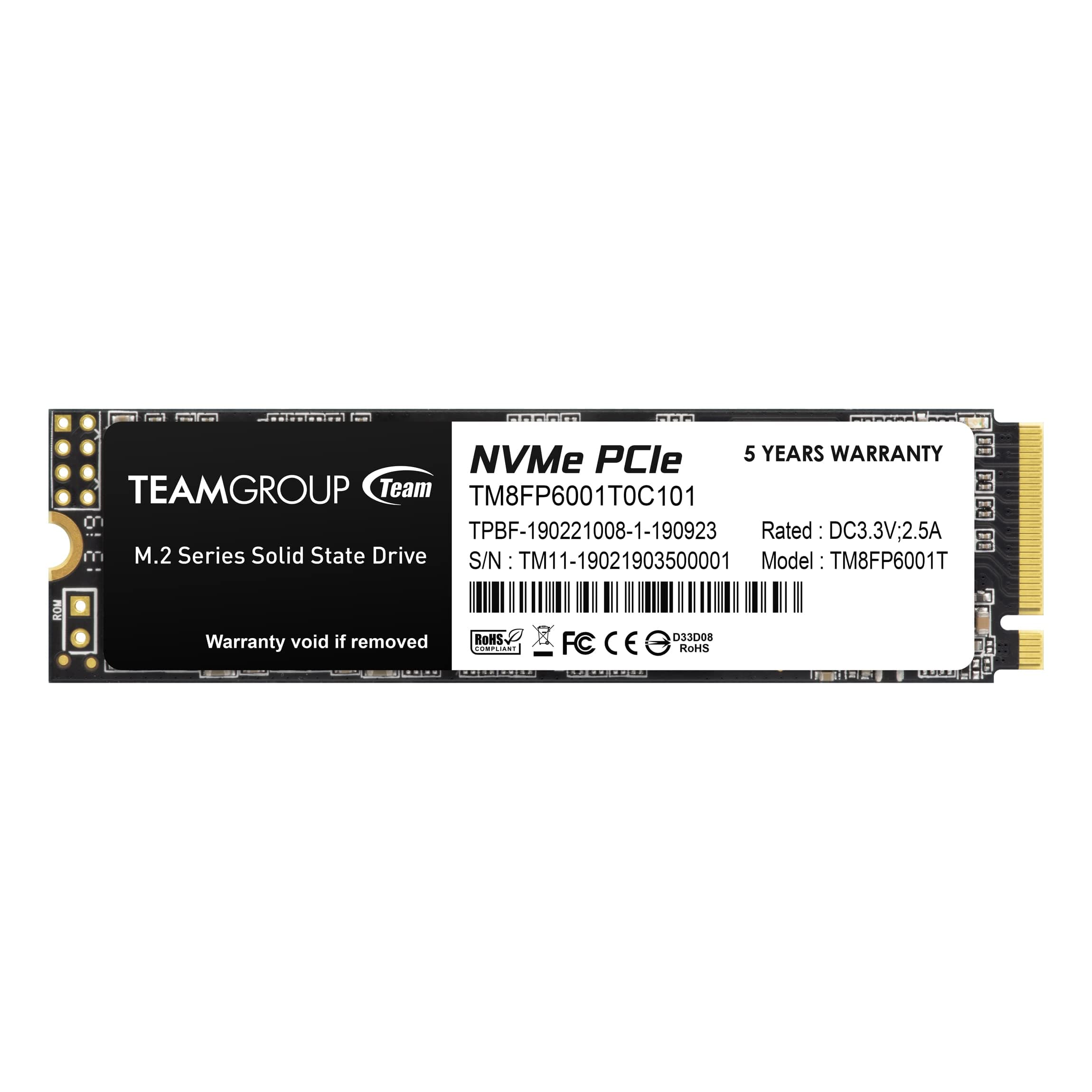 TEAMGROUP Mp33 1Tb Nvme Pcie Gen3X4 M.2 2280 Solid State Drive Ssd Tm8Fp6001T0C101 (Read/Write Speed Up To 1,800/1,500 Mb/S), micro_sdxc