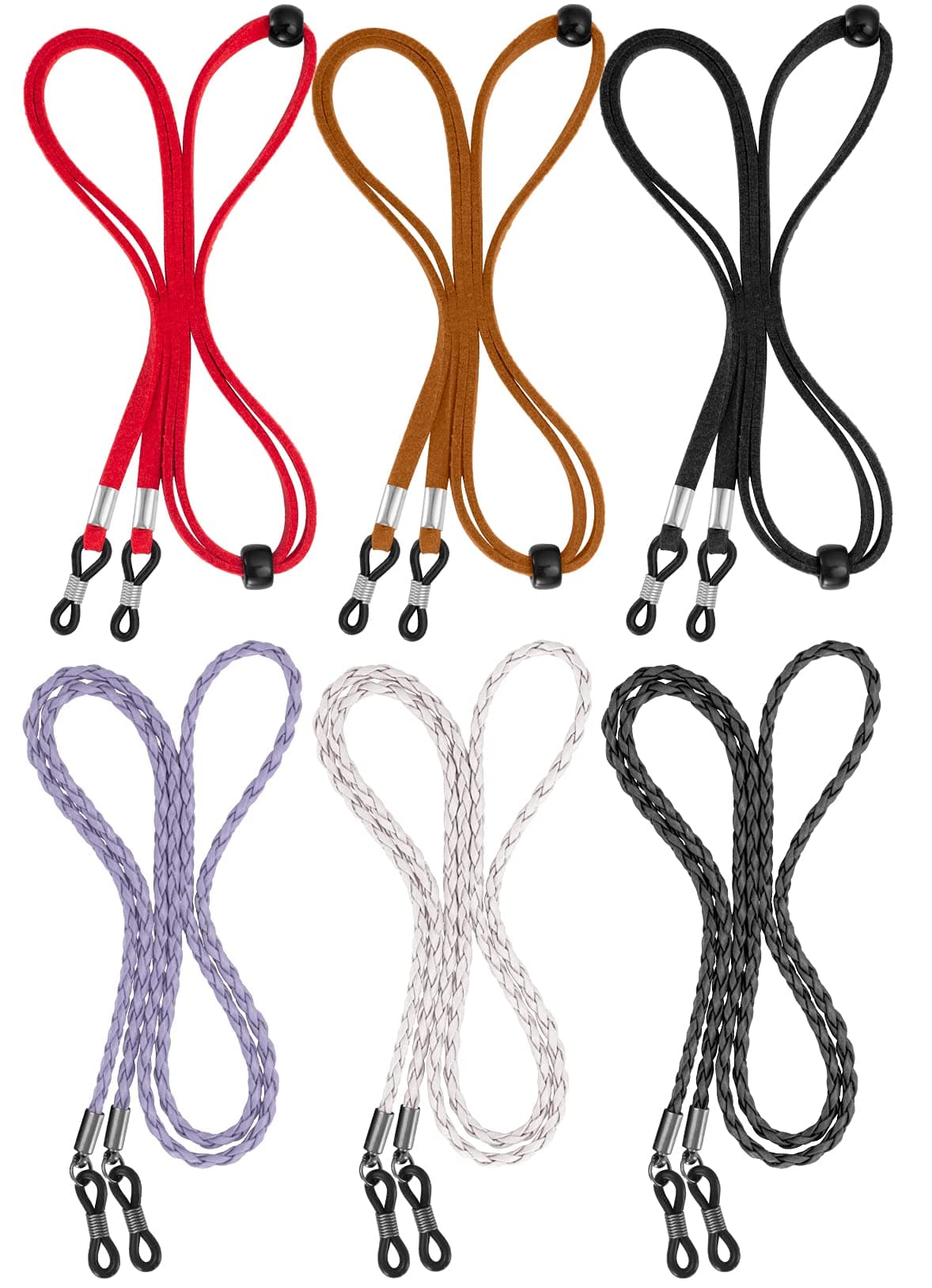 Eyeglass Strap, 6Pcs Premium Glasses Holder Chains, Multicolor Eyewear Retainer for Women Men and Kids