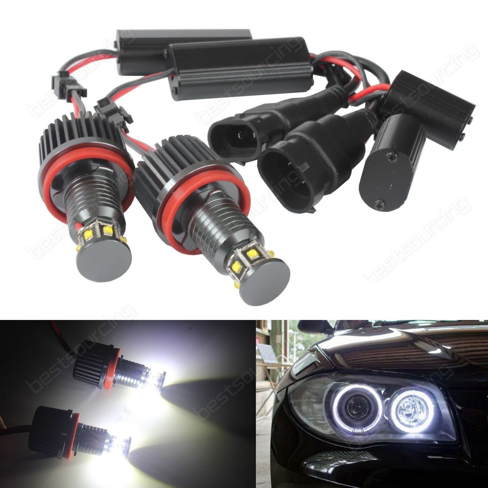 ANG RONG 63217760782, 07119906503 Angel Eyes 60W LED Marker Halo Light Bulbs (1 Pair)