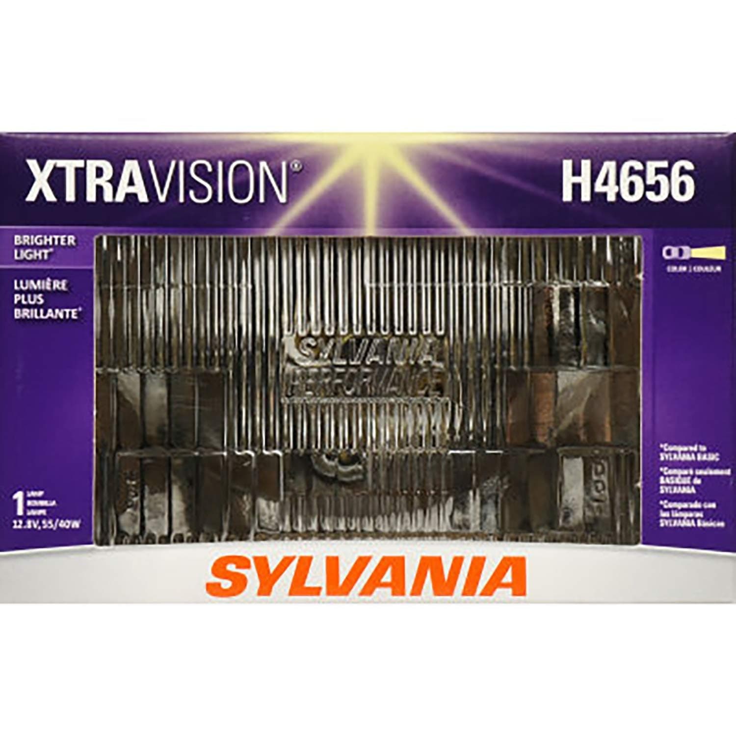 H4656 XtraVision Sealed Beam Headlight - Halogen Headlight Replacement 100x165 Delivers More Downroad Visibility (Contains 1 Bulb)