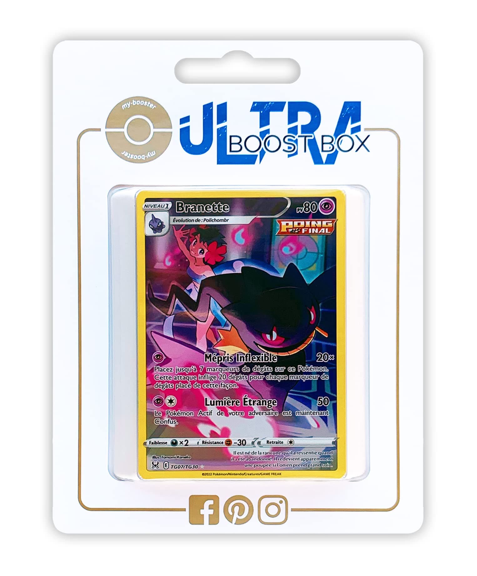 Branette (Banette) TG07/TG30 Shiny Single Strike Full Art - Ultraboost X Epée et Bouclier 11 Origine Perdue - Box of 10 Pokemon French Cards