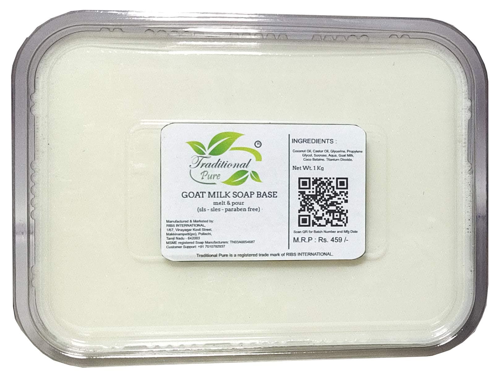 Goat Milk Melt and Pour Soap Base, 1 Kg