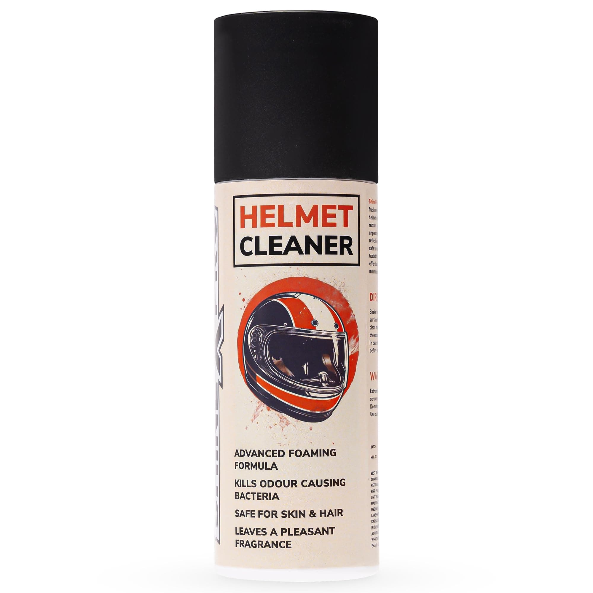 Helmet Cleaner Spray - 125mL - Anti-Bacterial Foaming Helmet Cleaner Spray, Safe For Skin & Hair - Deep Cleans Helmet Interior & Removes Bad Odor