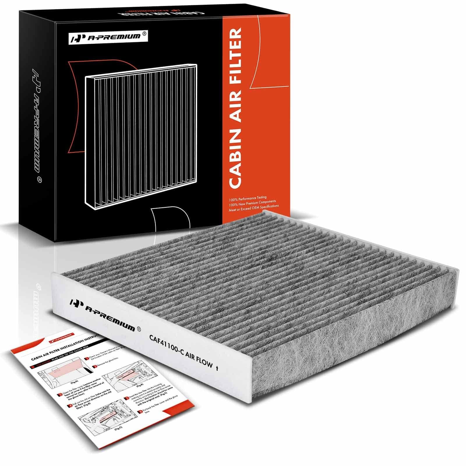 A-Premium Cabin Air Filter with Activated Carbon Compatible with Porsche Panamera 2010-2019, Porsche Boxster 2012, Replace# 97057362300