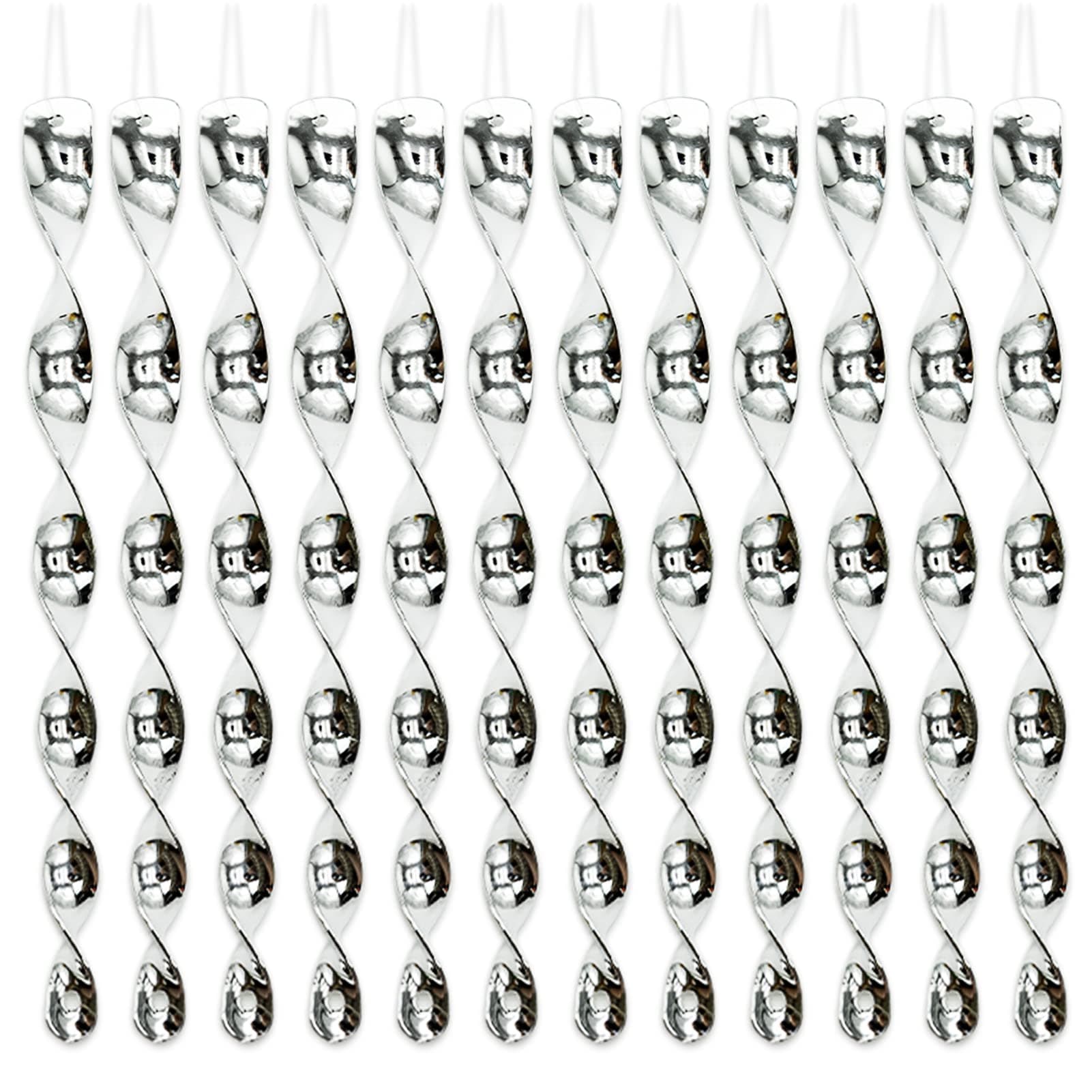 12Pcs Reflective Bird Deterrent Rods,30cm Hanging Bird Repellents Reflective Wind Spiral- Keep Birds Away From Your Home, Garden, Patio