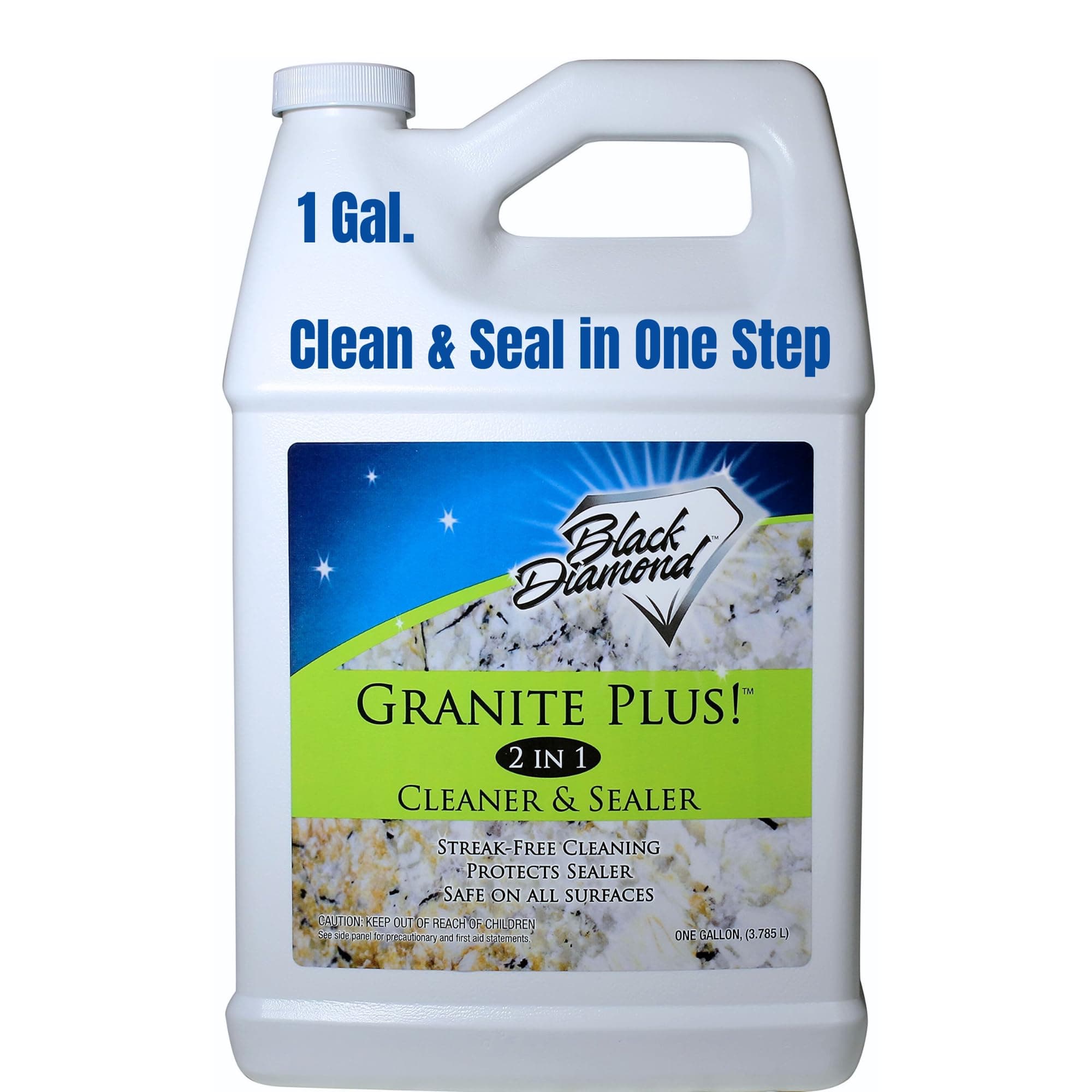 Black Diamond Stoneworks Granite Plus! 2 in 1 Cleaner & Sealer for Granite Marble Travertine Limestone Ready to Use! 1-Gallon AD