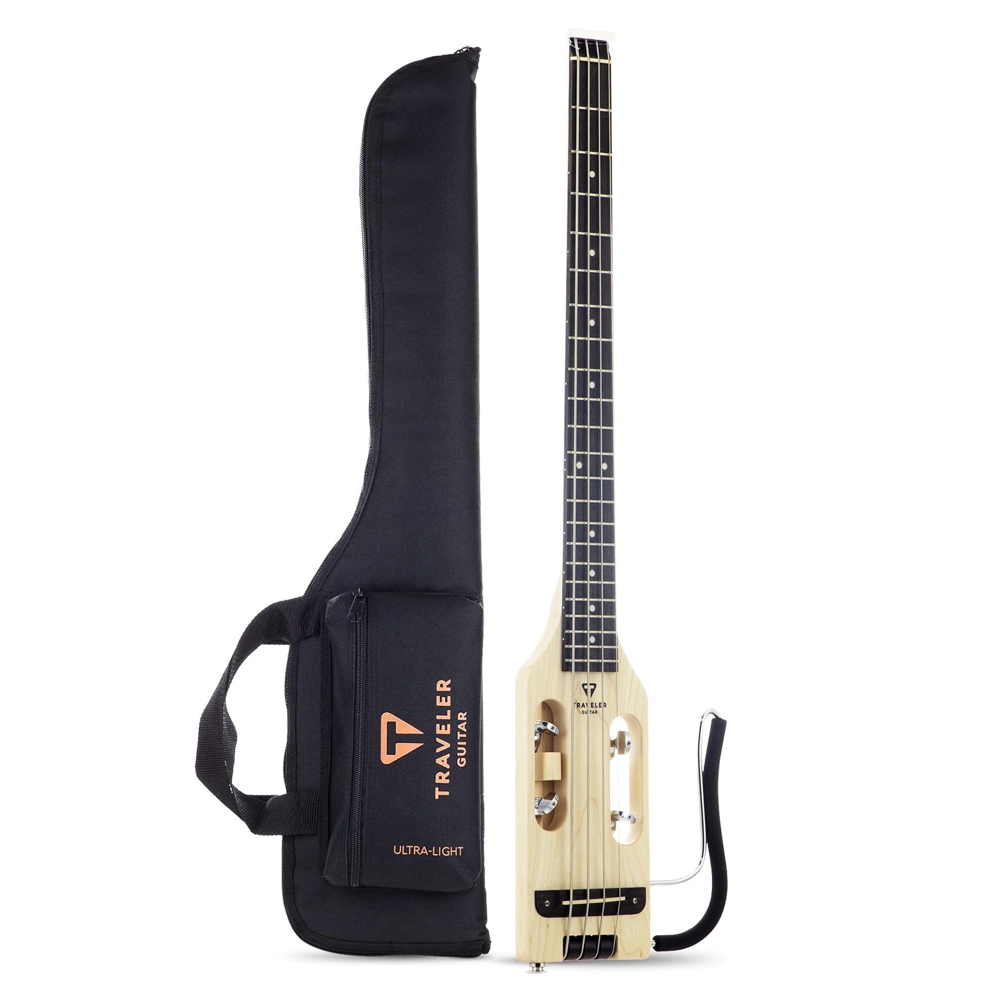 Ultra-Light Maple Bass Guitar | Small Travel Bass with Removable Lap Rest | 30" Scale Portable Headless Bass | With Custom Gig Bag