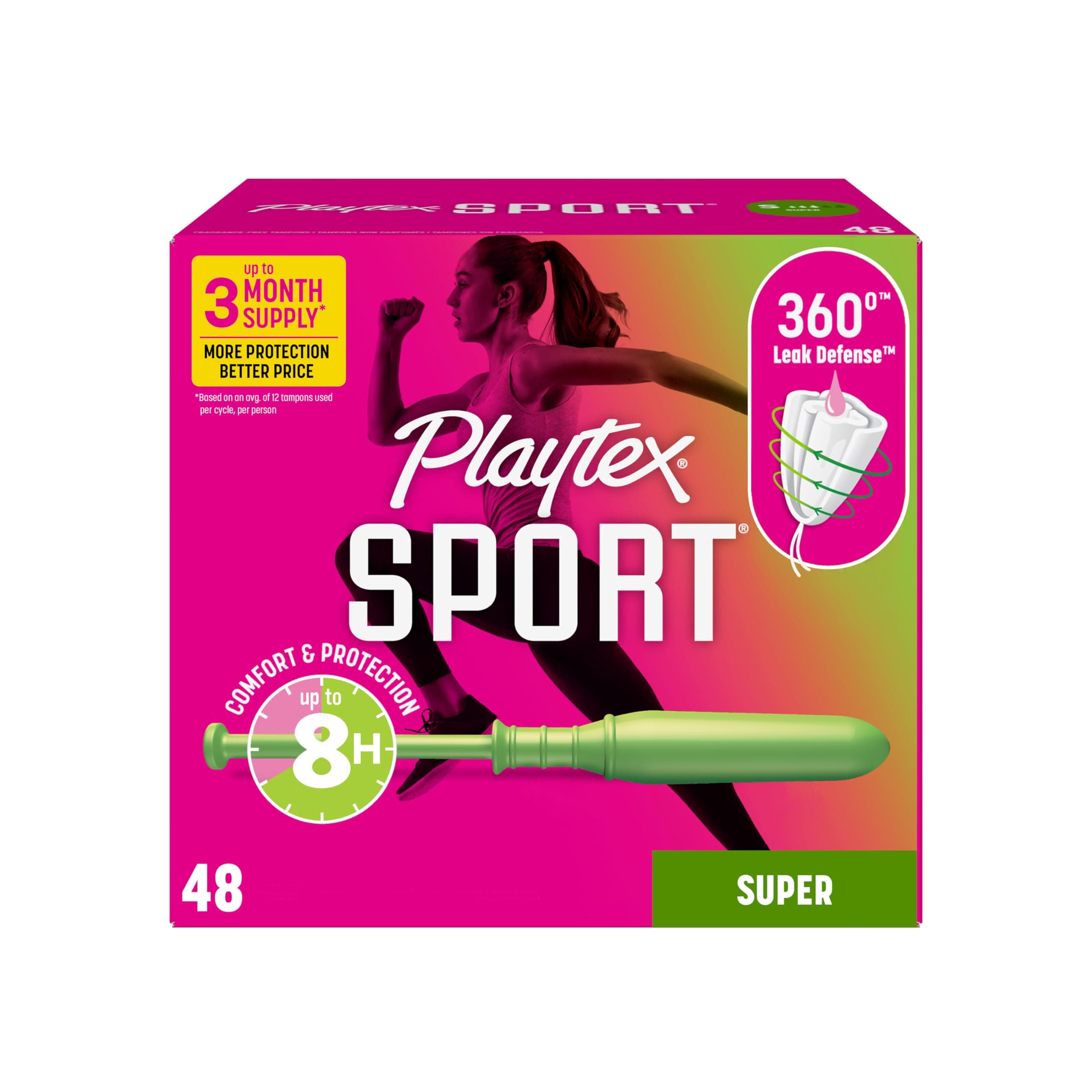 Sport Tampons, Super Absorbency, Fragrance-Free - 48ct