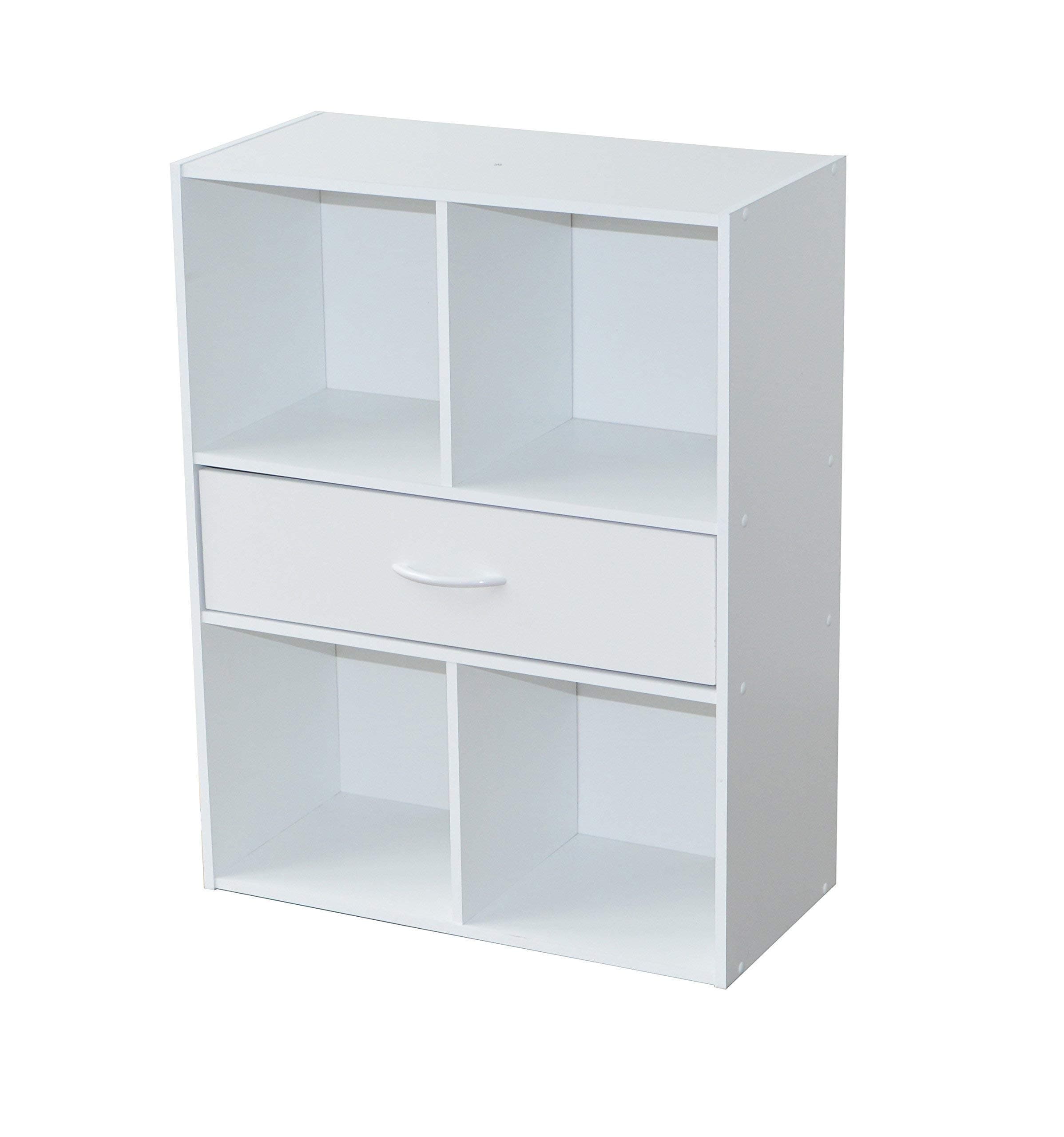 Alsapan Compo 1-Drawer 4 Cube Unit with Melamine, 80 x 62 x 29.5 cm, White Finish