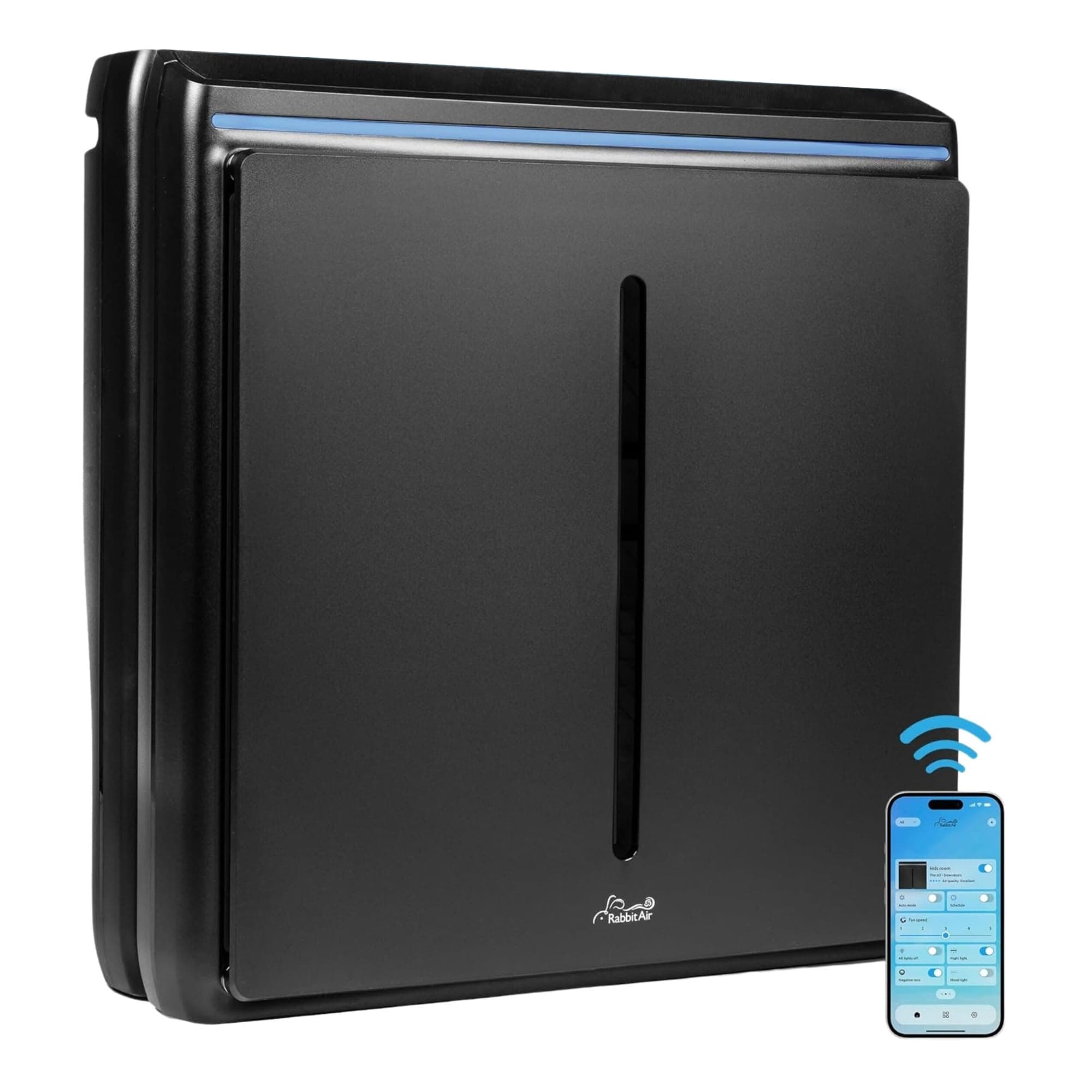 A3 SPA-1000N Air Purifier HEPA Filter - Ultra Quiet, WiFi-enabled, Wall Mountable HEPA Air Purifiers for Home, Smoke, Odors, Pet Dander, Dust, VOCs, Cooking - Odor Remover Filter, Black