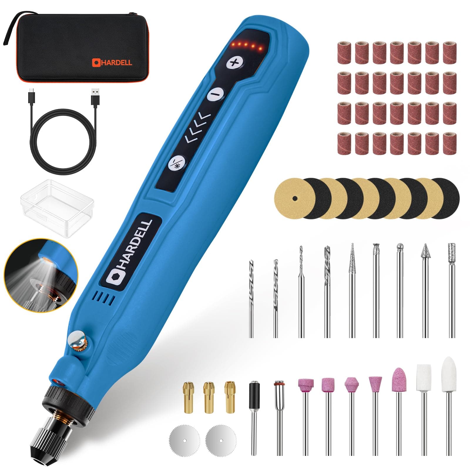 Mini Cordless Rotary Tool Kit, 69 Accessories, 3.7V Type-C Charging Power Rotary Tool for Engraving, Sanding, Polishing, Carving, Cutting, DIY Crafts