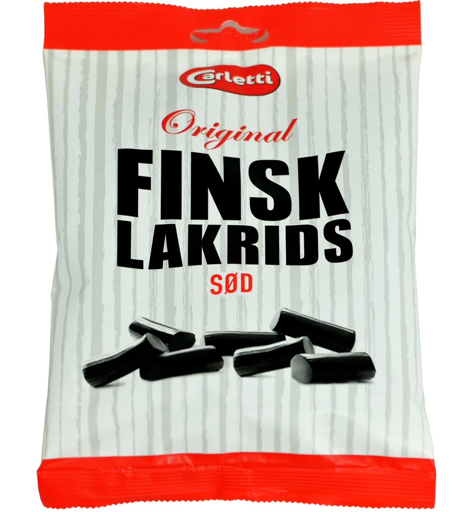 Carletti Finsk Lakrids Original Sød (2 x 180g) - Soft sweetcorn Chopsticks