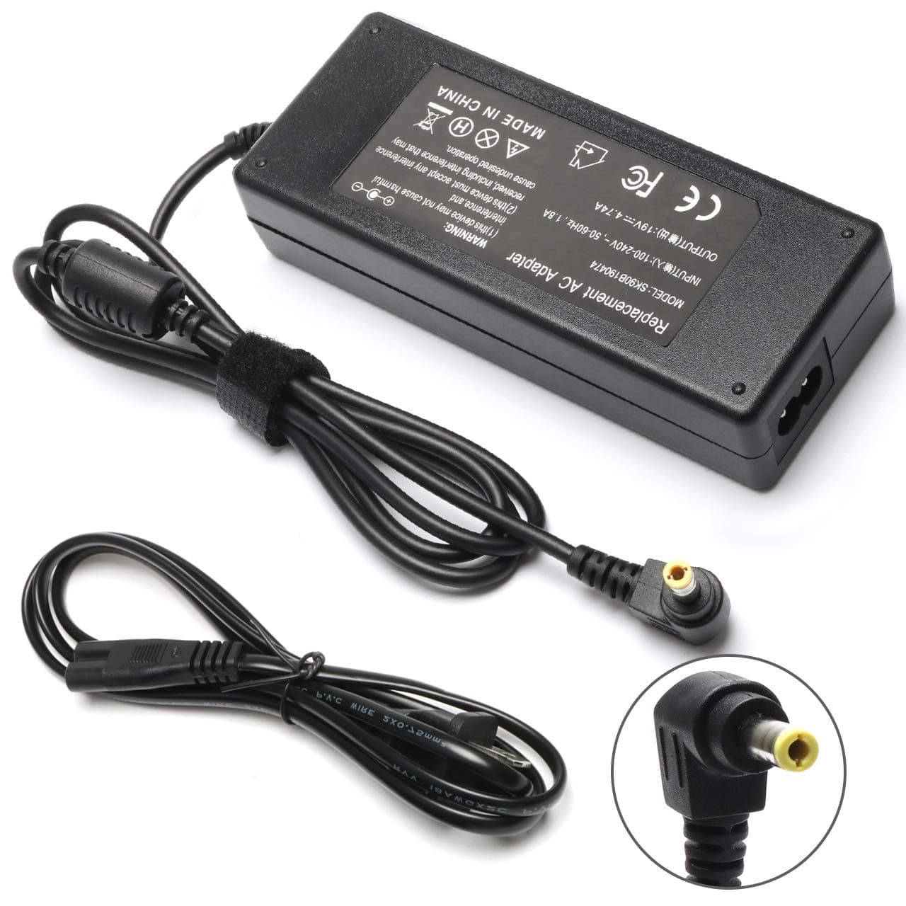 Zahooy Adapter Laptop Charger for Toshiba Satellite C55 C50 C55D L305 L305D L455 L505 L505D L635 L645 L655 C75 C75D E45T L50 L55 L745 L755 L855 L875 C655 C655D C675 C850 C855,PA5035U-1ACA PA3714U-1ACA