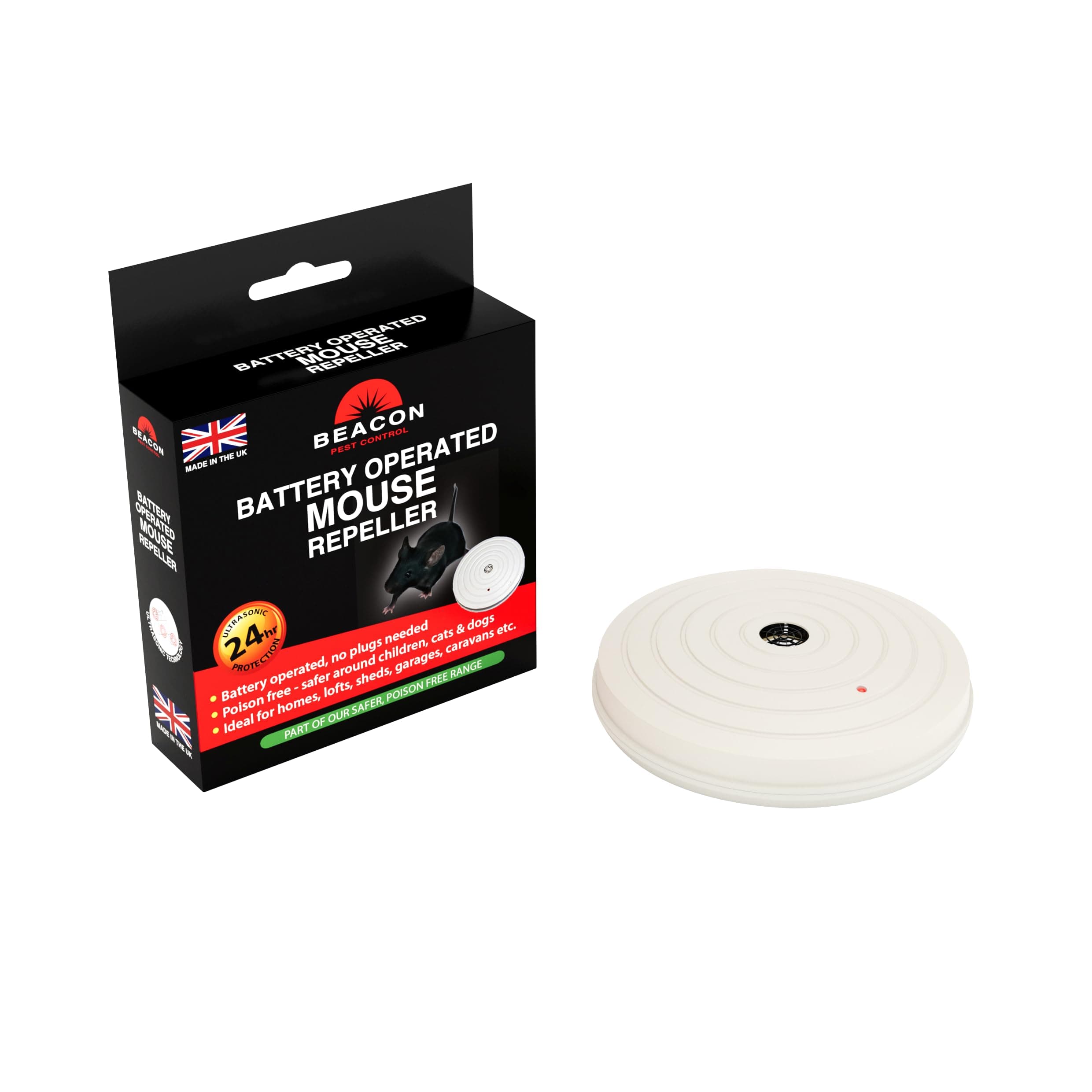 Beacon FA105 Rentokil Battery Operated Mouse Repeller, Grey