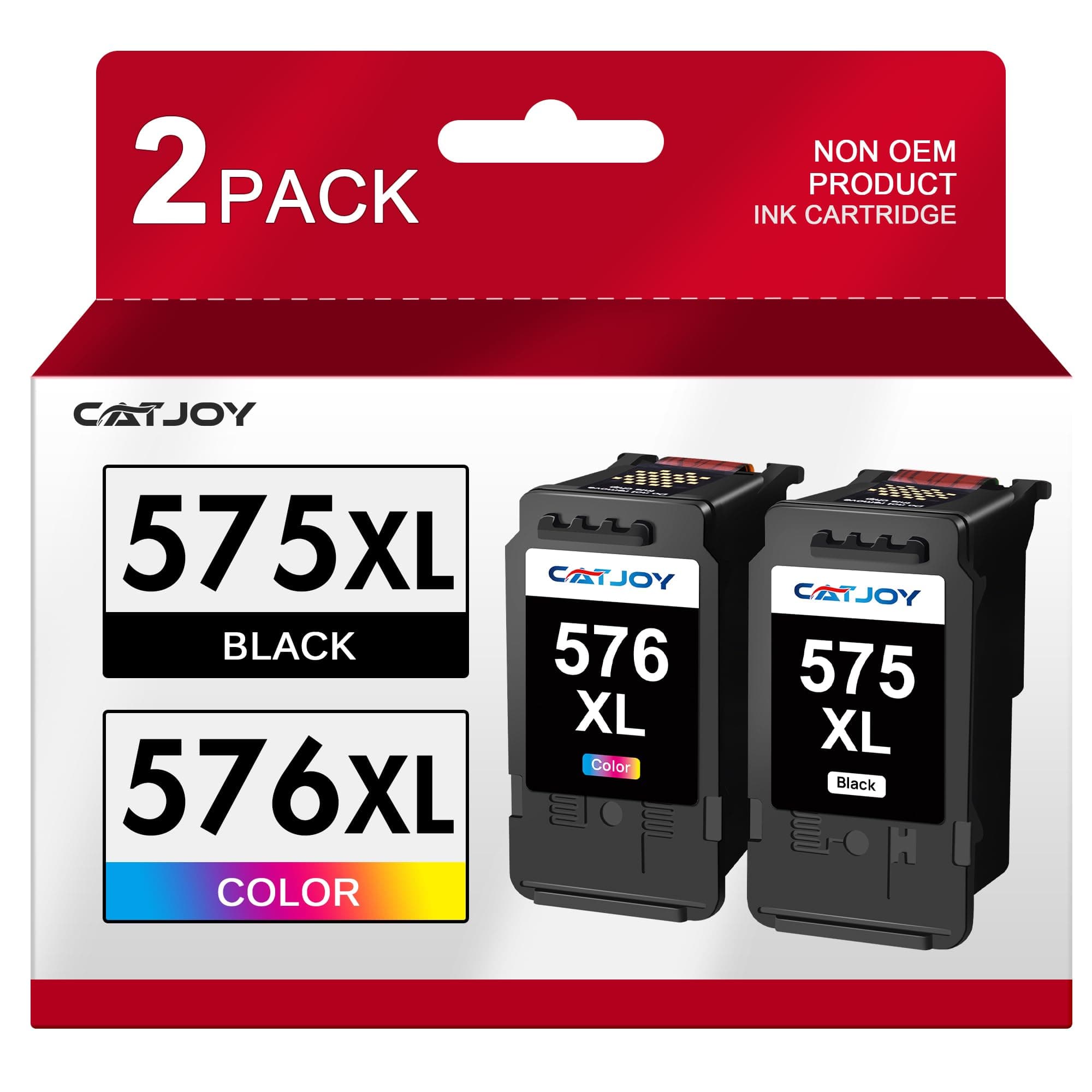 PG-575XL CL-576XL Ink Cartridges,575XL 576XL Printer Cartridges Replacement for Canon 575 576 Ink Cartridges for Canon PIXMA TS3550i TR4750i TR4755i TS3750i TR4751i Printer (1*Black, 1*Colour)