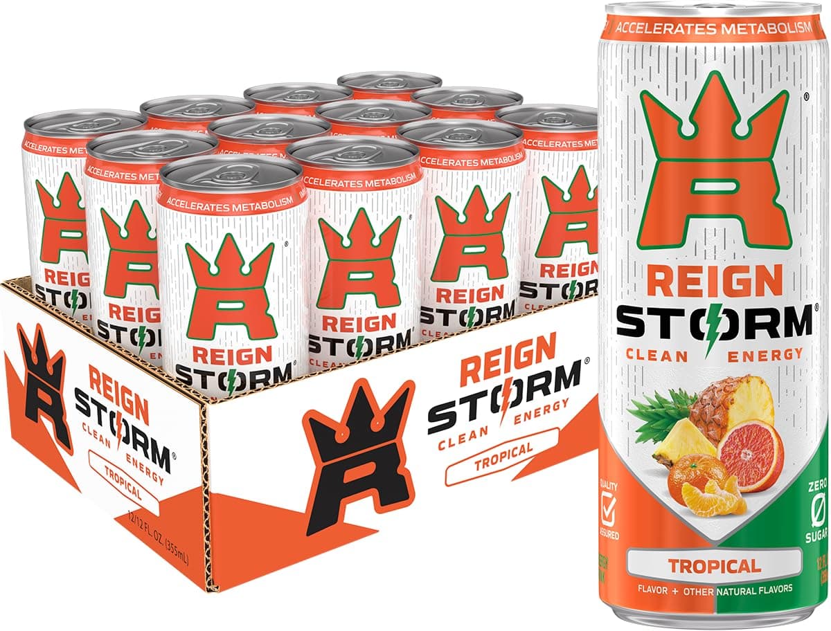 Storm, Tropical, Fitness & Wellness Energy Drink, 12 Fl Oz | Pack of 12