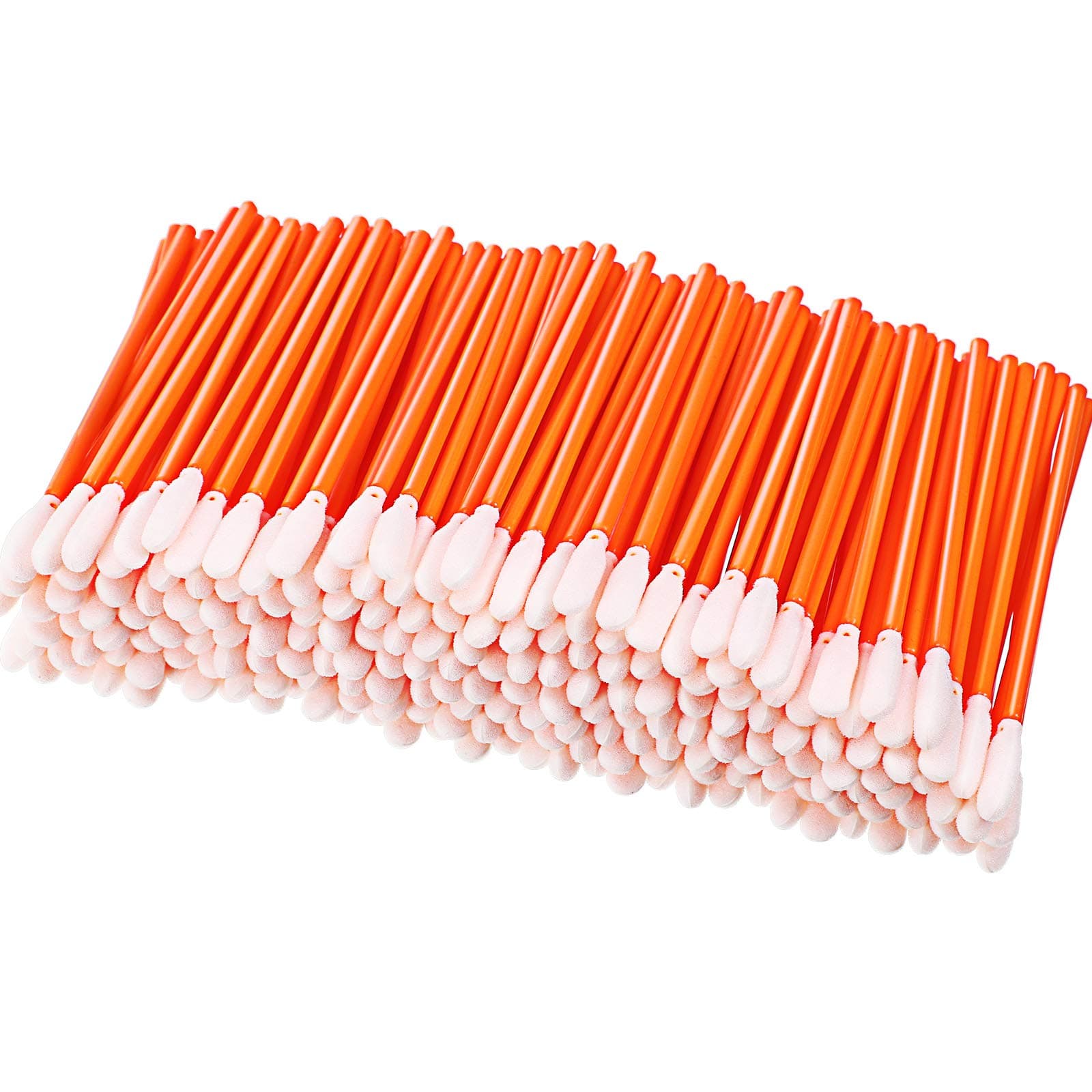 Chinco 200 Pieces Foam Swab Cleaning Swab Foam Tips Sponge Stick for Inkjet Printer Print Head Camera Optical Lens Optical Equipment (Orange,9.3 cm)