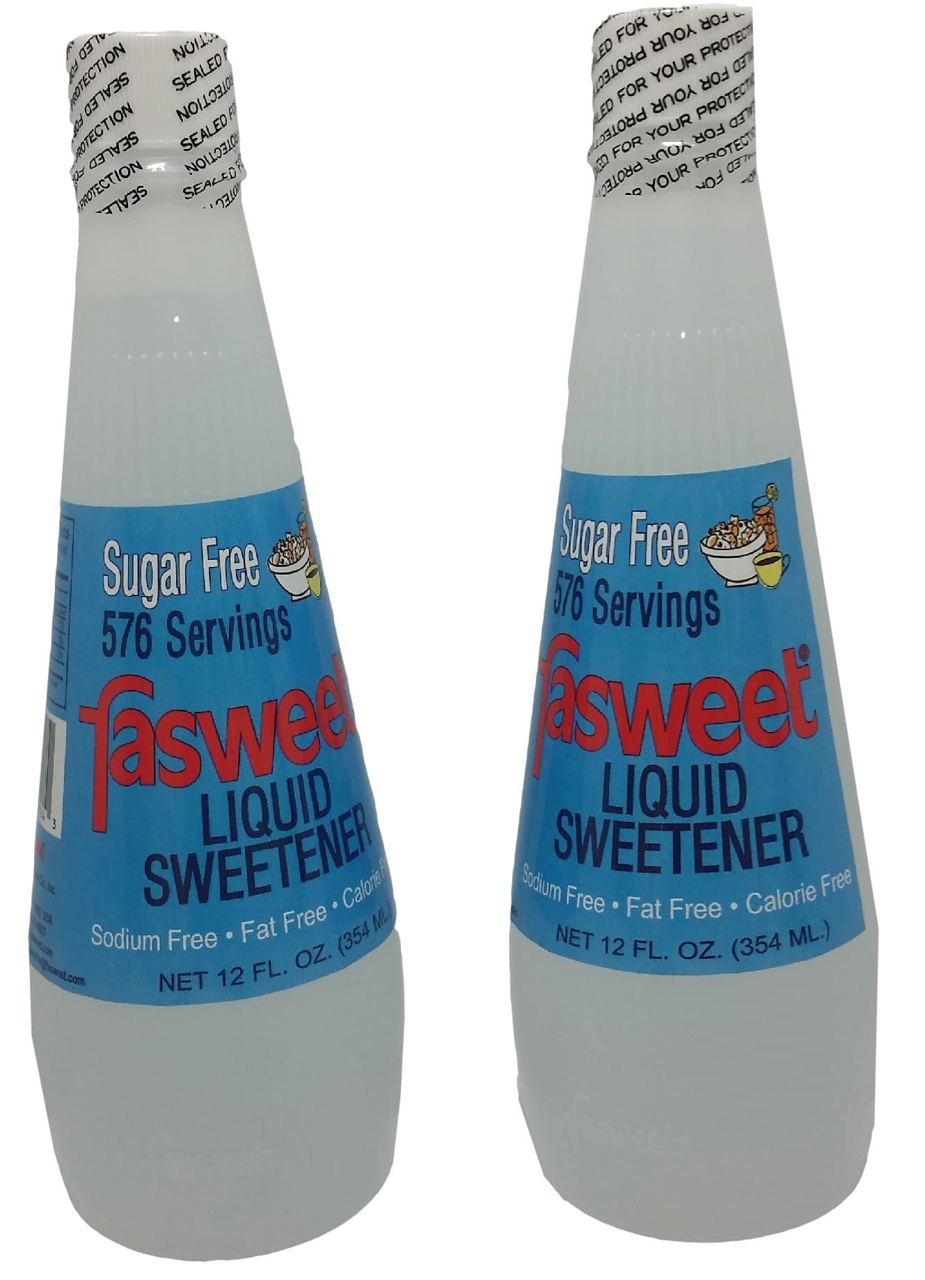 Fasweet Liquid Sweetener - Sugar Free, 12 oz Bottles - 2 Pack